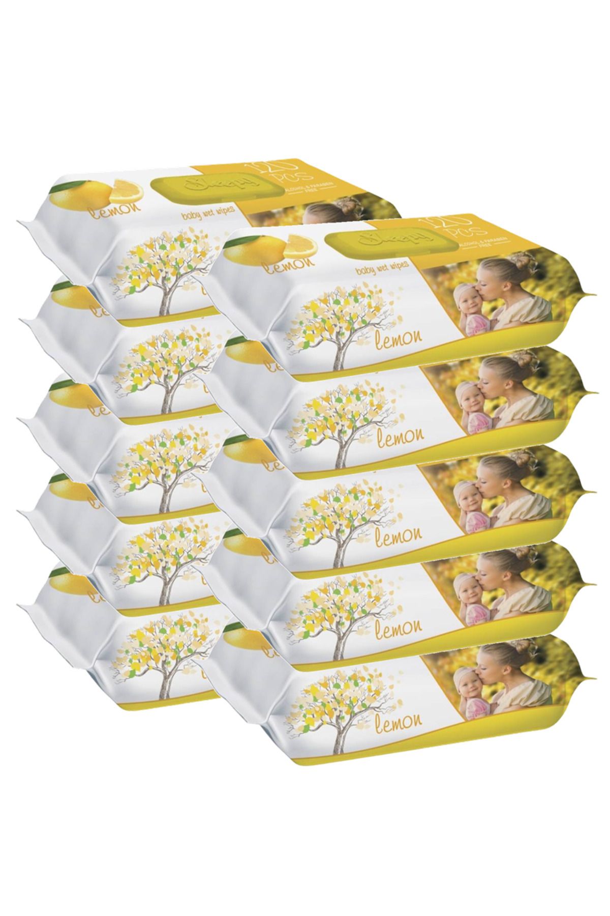 Sleepy Servetele Umede Sleepy Lemon, 10 Pachete X 120, 1200 Buc - One Size