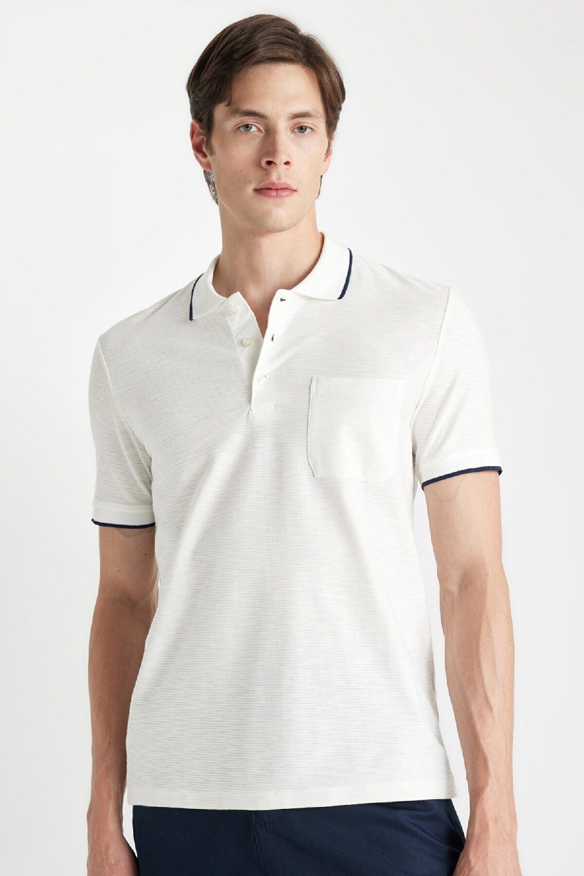 DeFacto Koszulka Polo Z Krótkim Rękawem I Regularnym Krojem X1262az24sm Mężczyzna - 2XL