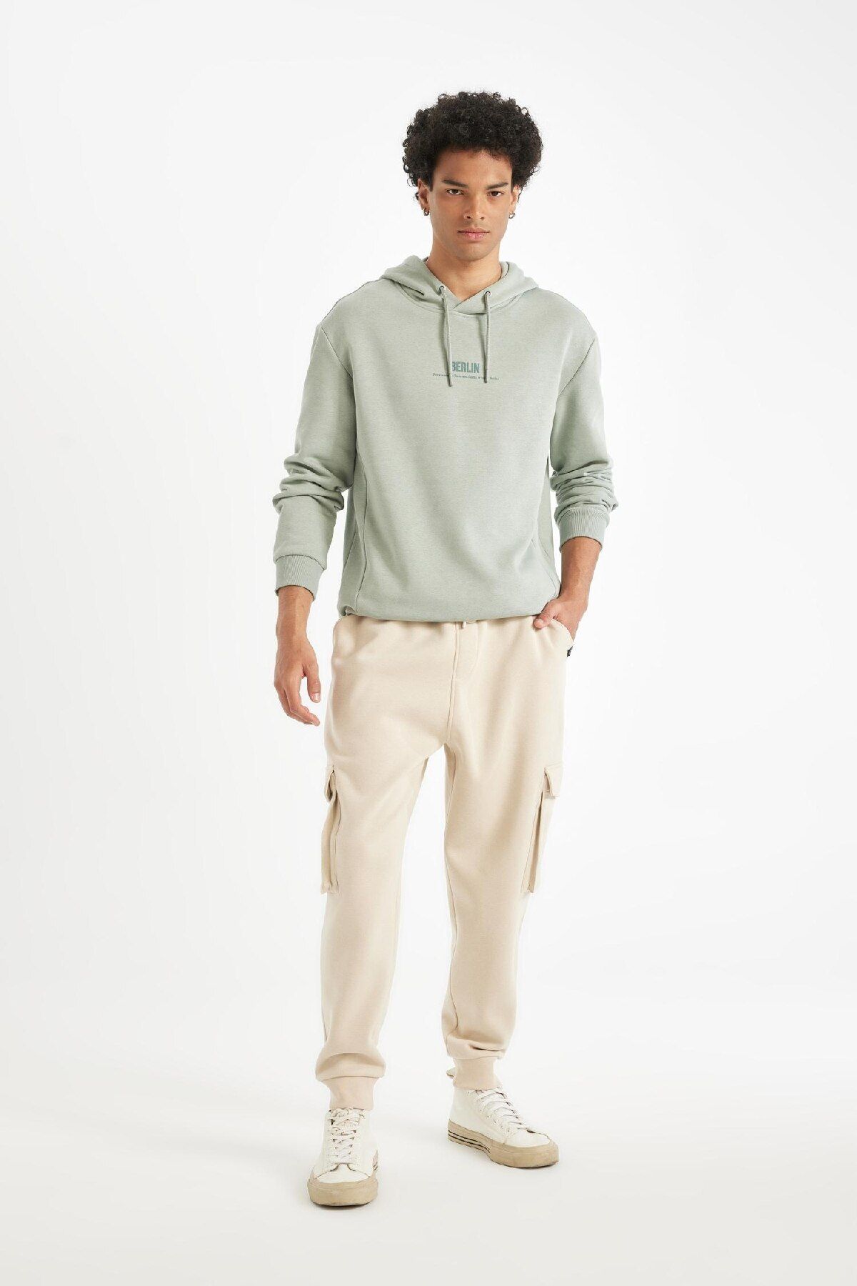 DeFacto-Jogger-Jogginghose mit normaler Passform – Cargo-Tasche, Schnürung, elastisches Bein Y5533az24au 4