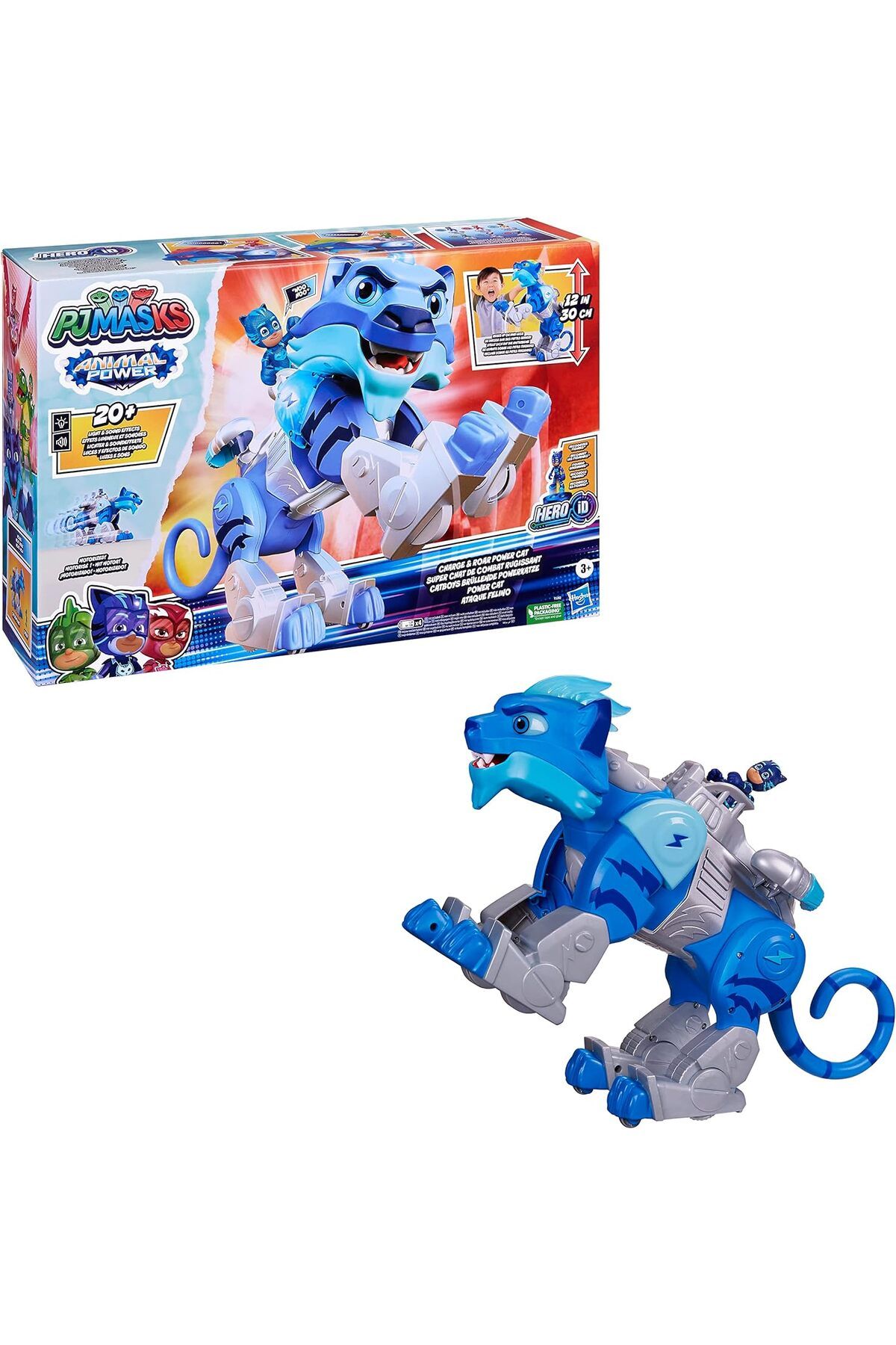 STOREMAX nffashopm Masks Pijamaskeliler Animal Power Işıklı ve Sesli Dev Kedi Araç storestarx