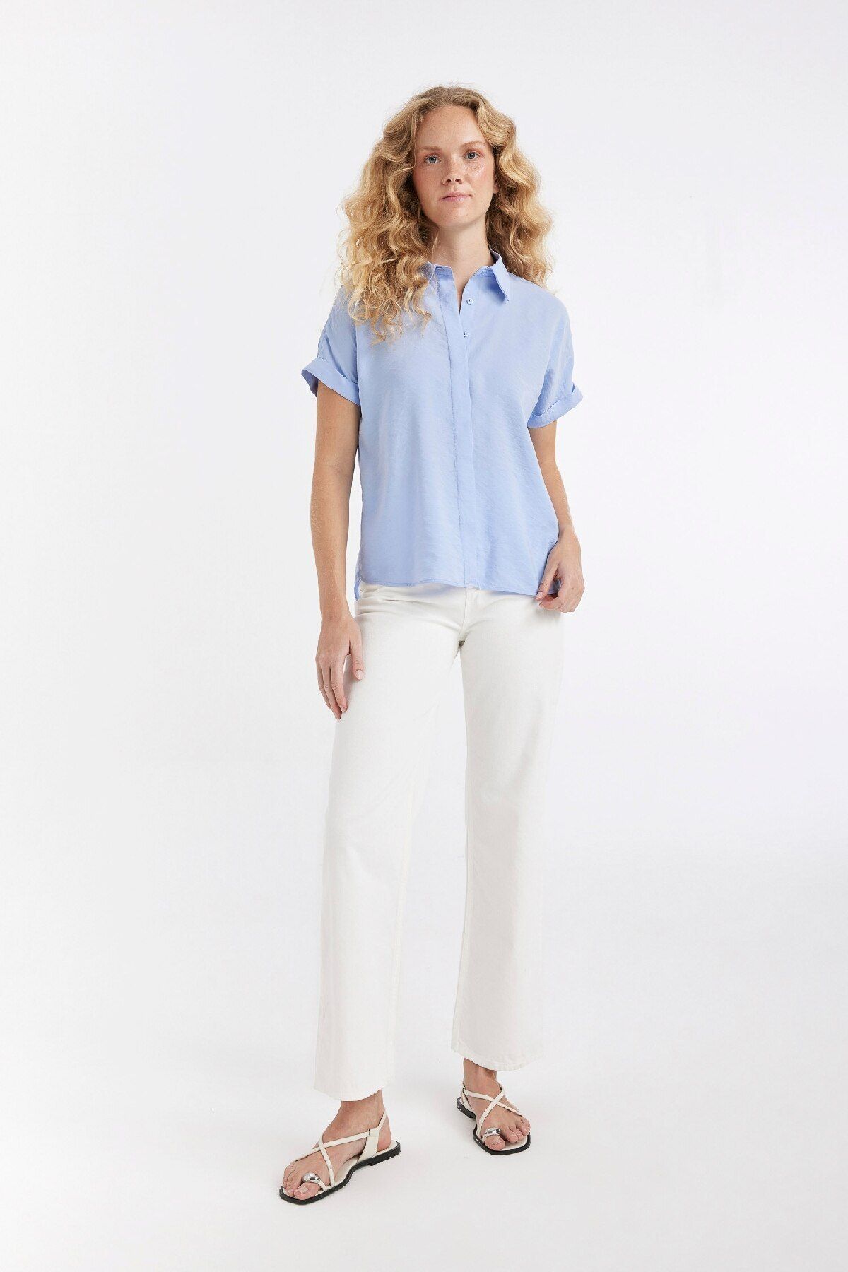 DeFacto-Košile Oversize Fit s krátkým rukávem D3068ax24sm 2