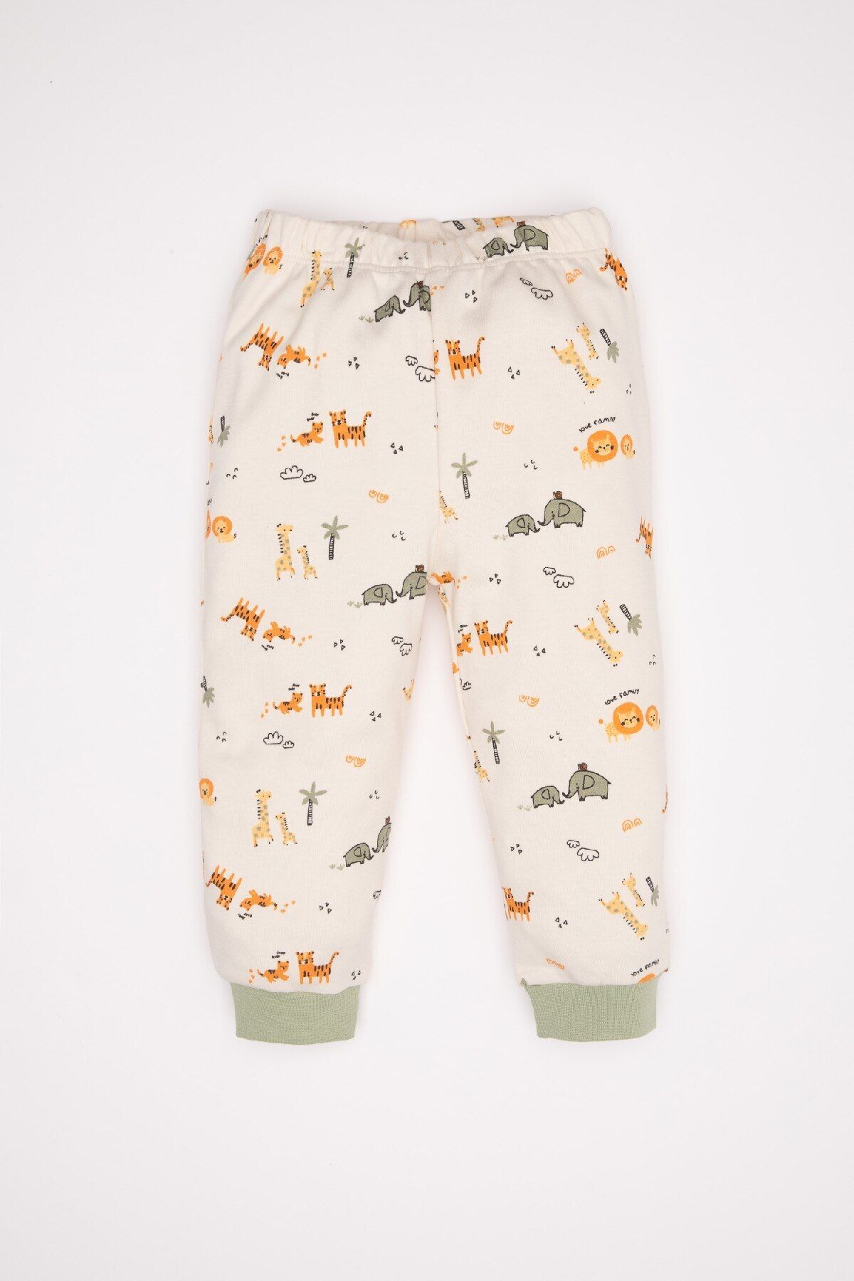 DeFacto-Baby Boy Pajama Set Safari Print Long Sleeve Top Long Bottom D3556A524Wn 2