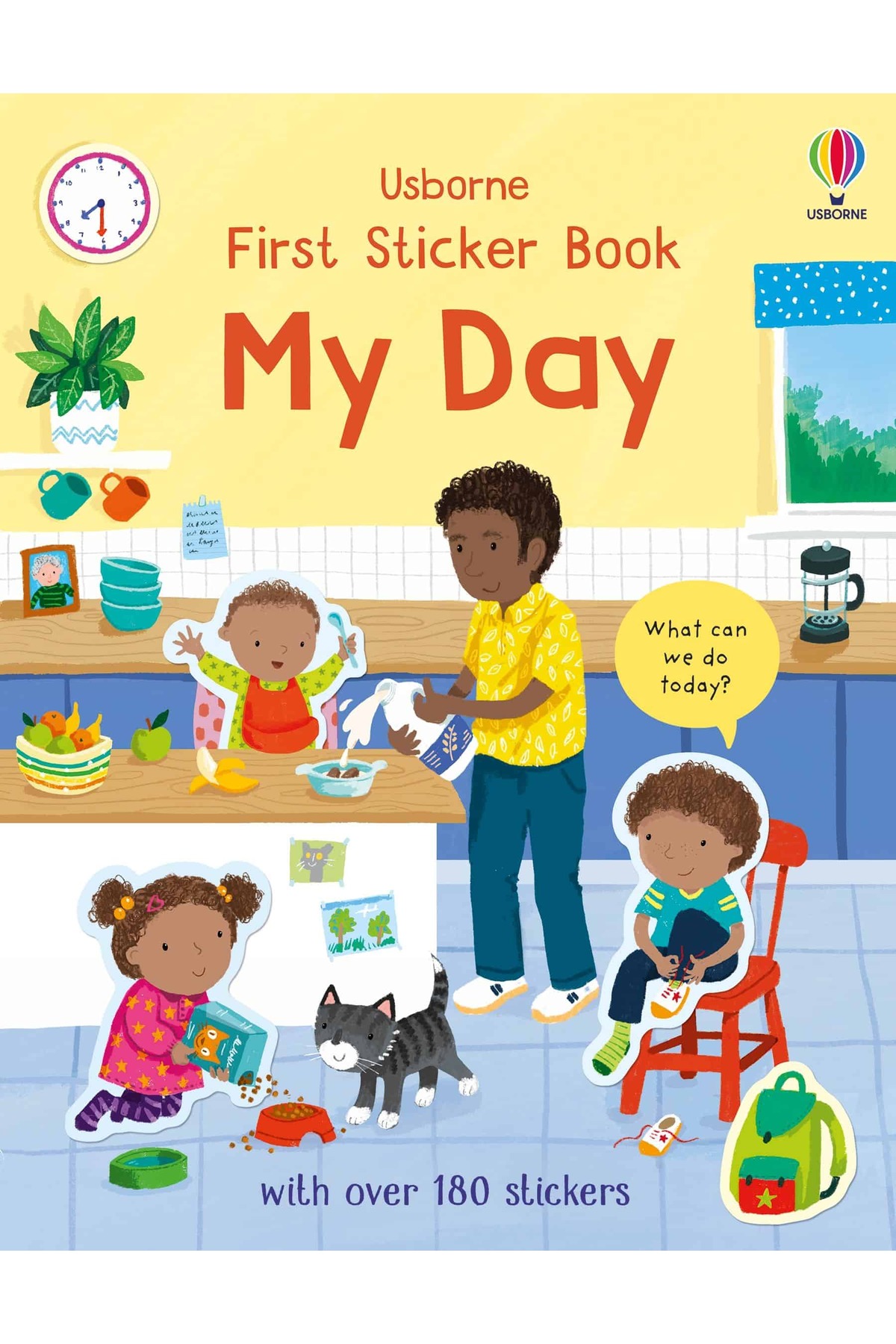 Usborne Детска книга - Първа книга със стикери за моя ден