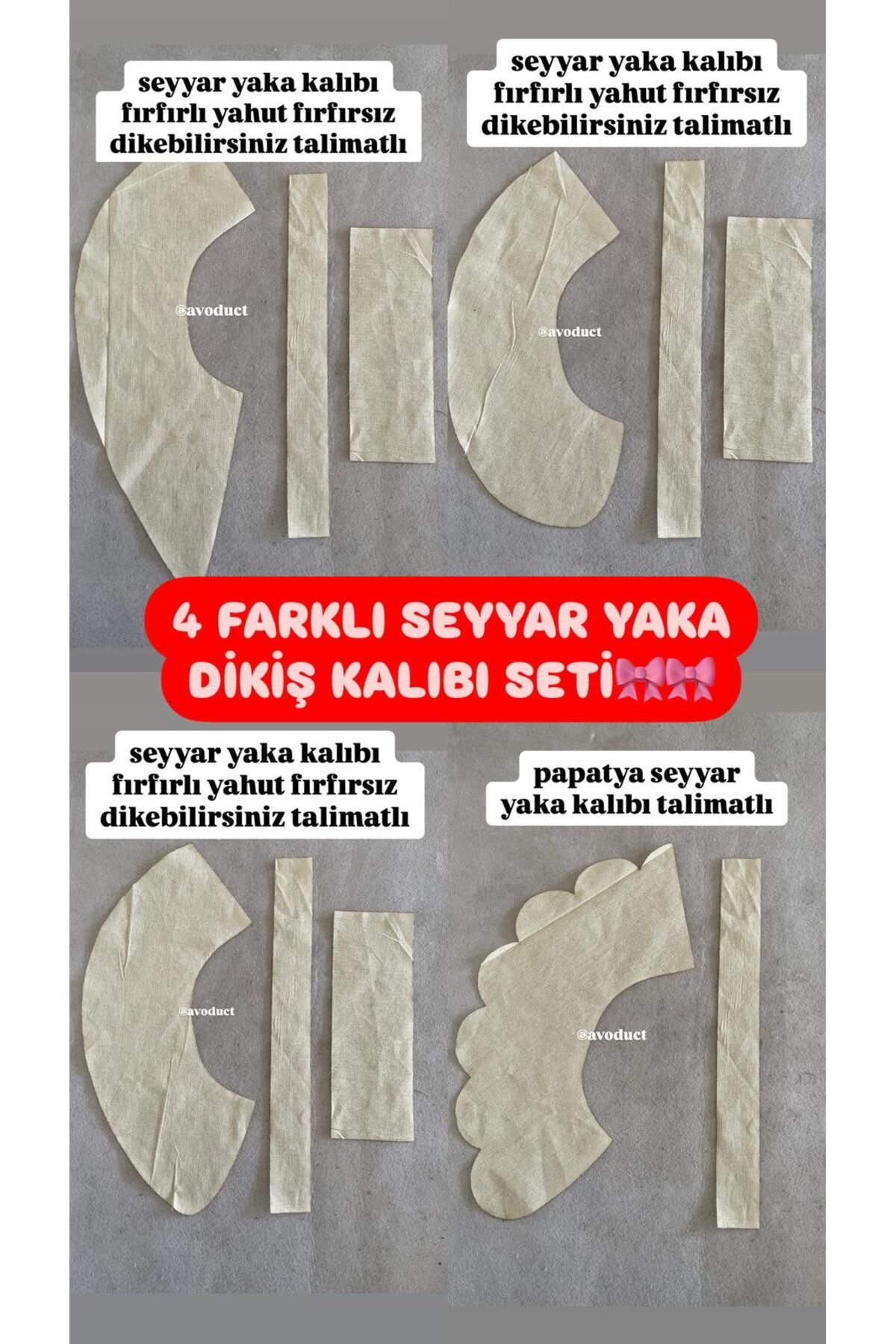 Seyyar Yaka Dikiş Kalıbı Fırfırlı Seyyar Yaka Fırfırsız Seyyar Yaka Dikimi Dikiş Kalıbı Dikiş Patron