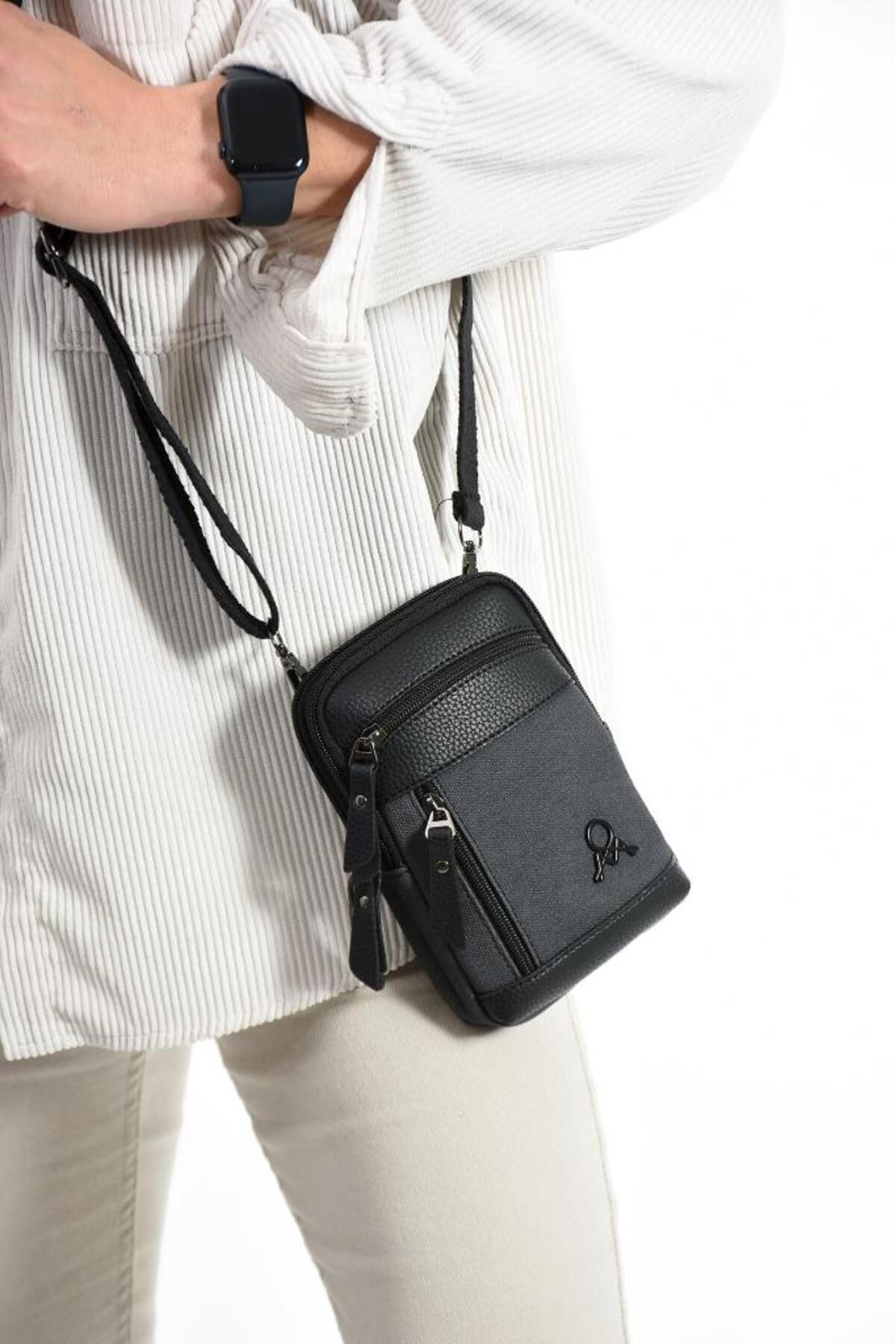 Baginn-Geantă pentru telefon pentru bărbați din pânză, 20*12 cm, geantă de umăr cu curea încrucișată Mega Bag 2