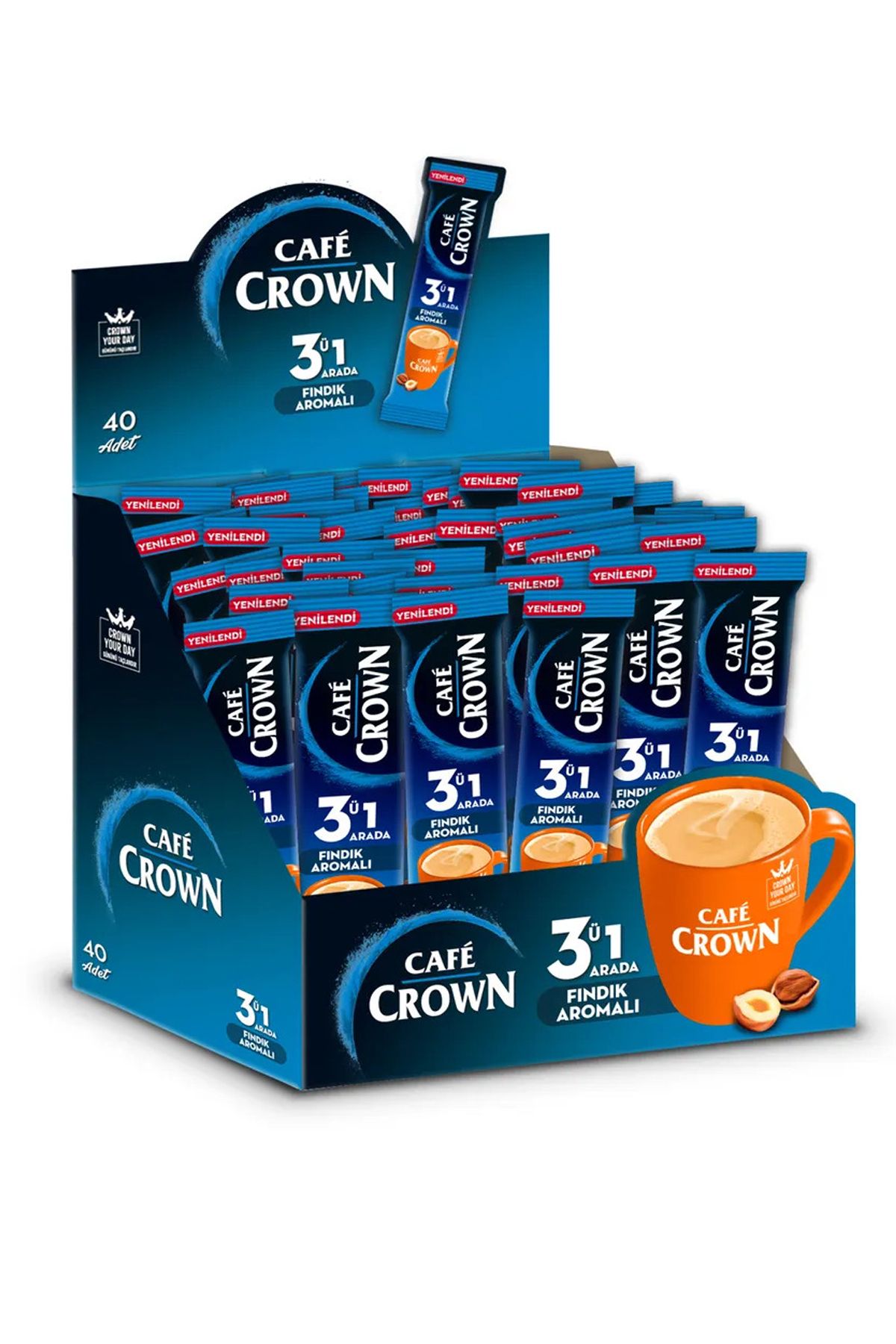 Ülker Cafe Crown 3'ü 1 Arada Fındıklı 18 Gram x (40 Adet)