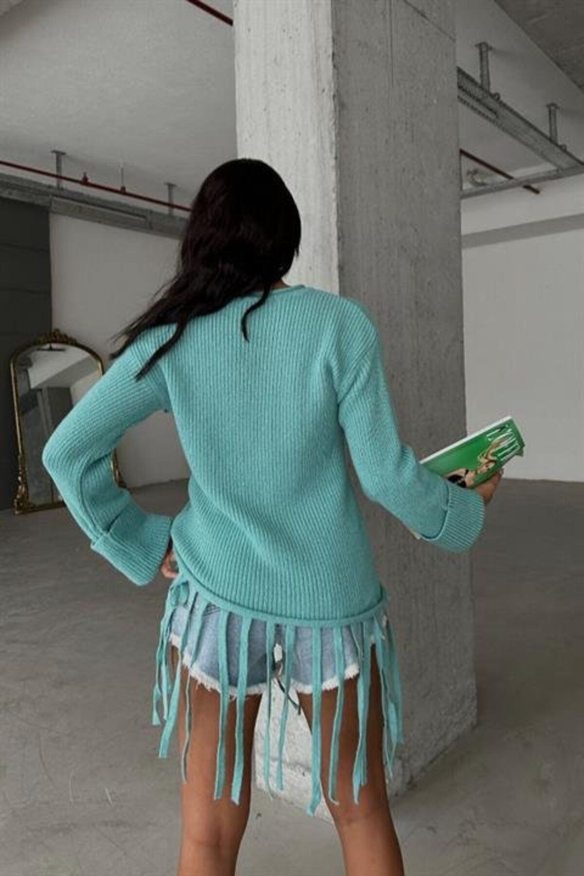 passense-Alise Corded Tassel Detail Sweater 1199-09 4