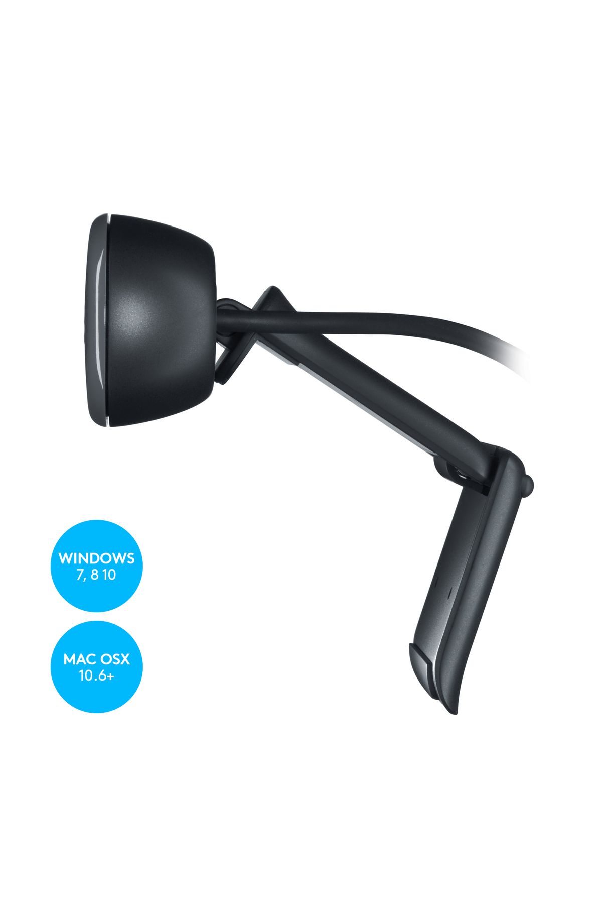 logitech-C270 Hd 720P Webcam with Microphone - Black 6