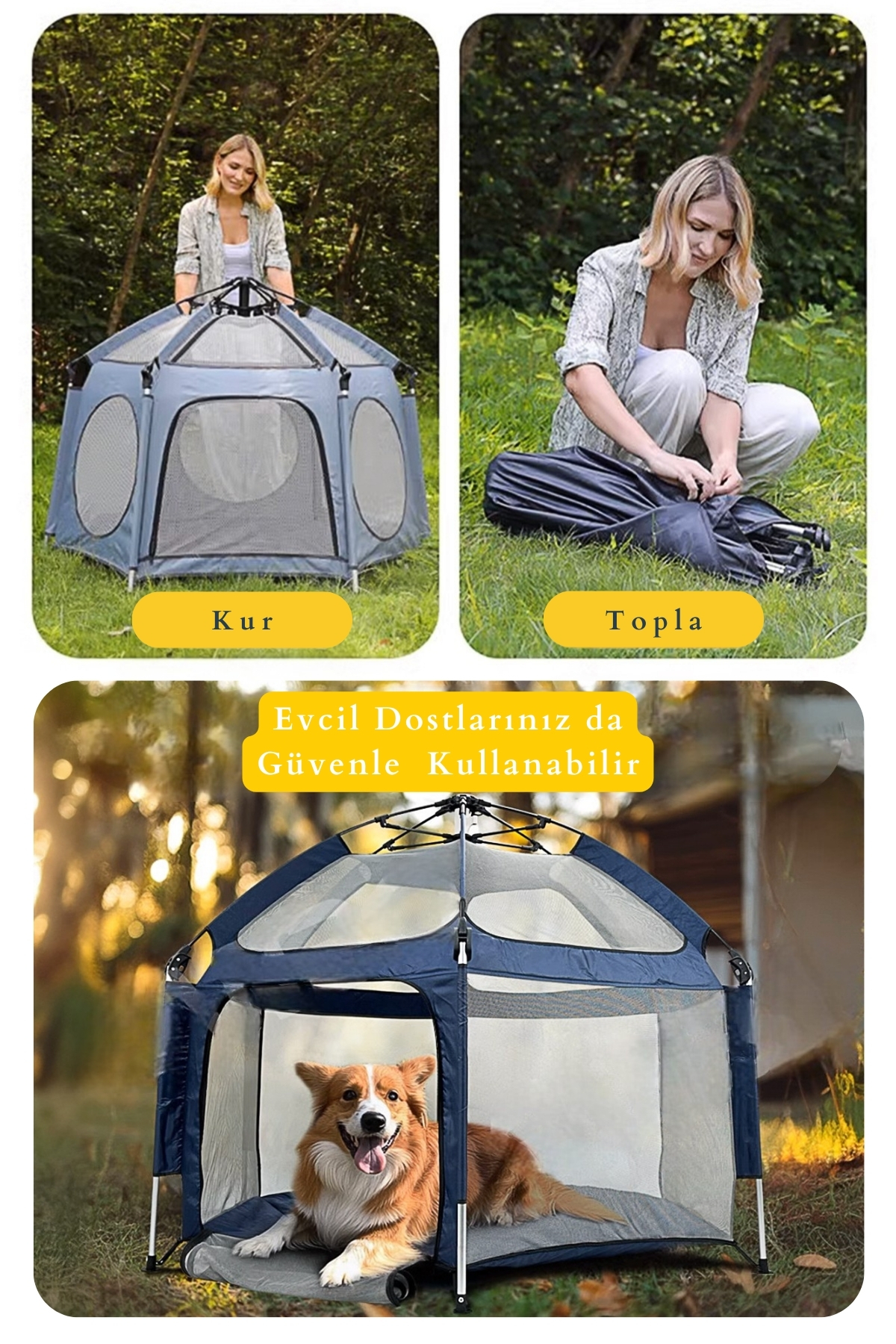 Kiwi Safari Çocuk-Bebek Oyun Parkı Çadırı +50 UV Korumalı,Kolay Kurulum,Alüminyum Sağlam Gövde- Siyah fotoğrafı 7 (önizleme)