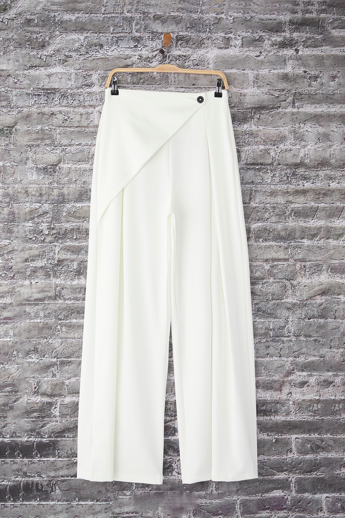 Trendyolmilla  Beyaz Dokuma Pantolon TEDSS25PL00005 Palazzo