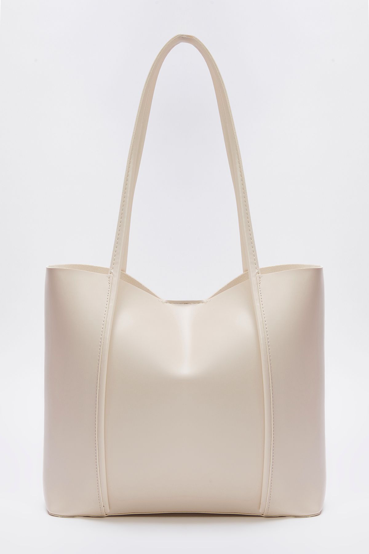 TRENDYOL SHOES-Beige Puppy Damen Maxi Tote Schultertasche TAKSS25OC00028 6
