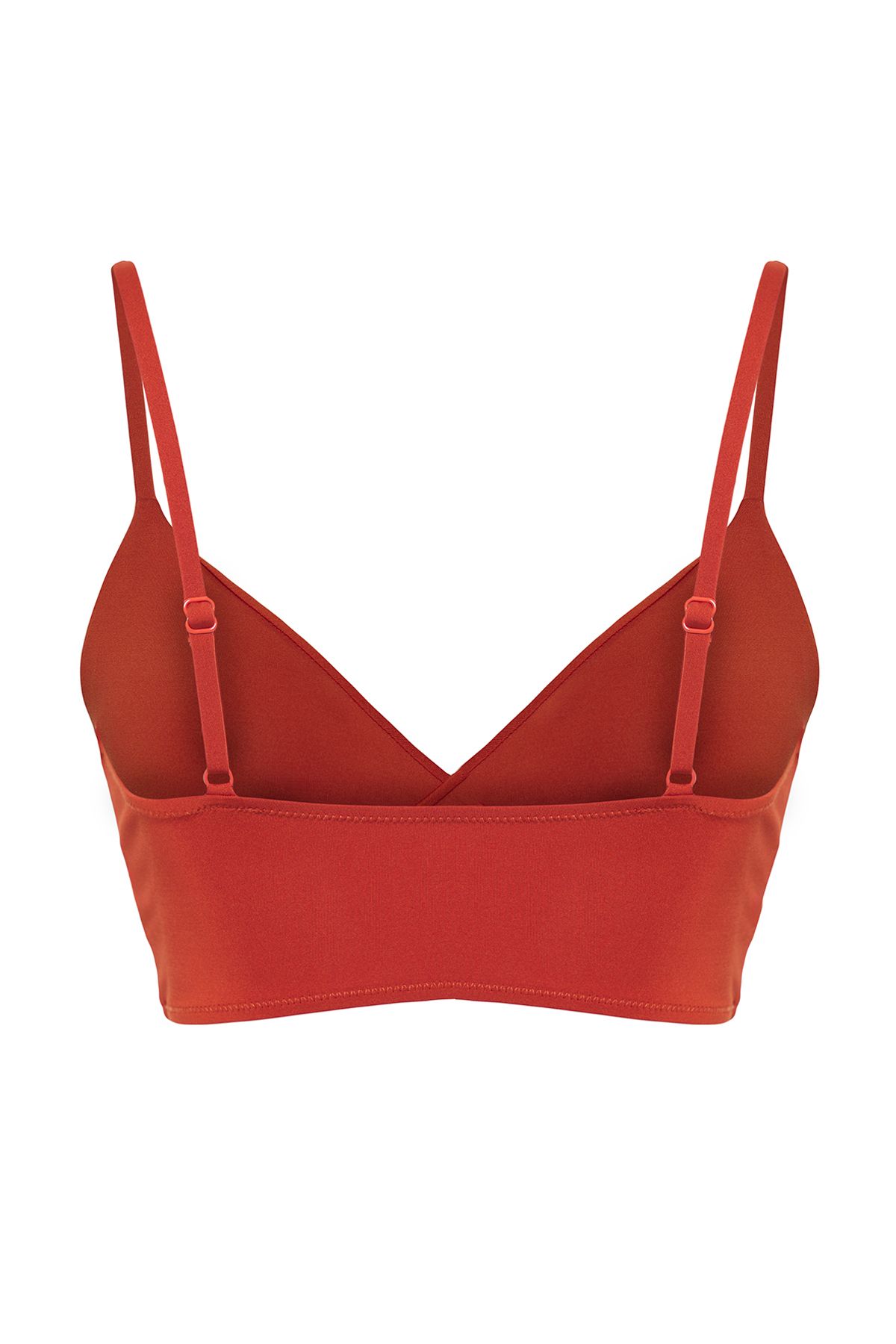 Trendyol Collection-Dreieckiges, drapiertes, detailliertes Fliesen-Bikinioberteil TBESS25BU00049 6