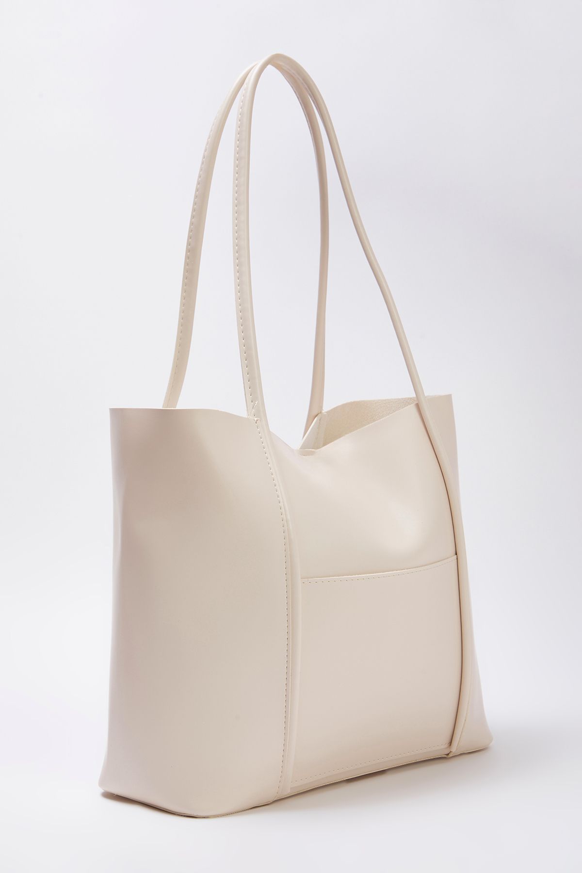 TRENDYOL SHOES-Beige Puppy Damen Maxi Tote Schultertasche TAKSS25OC00028 5