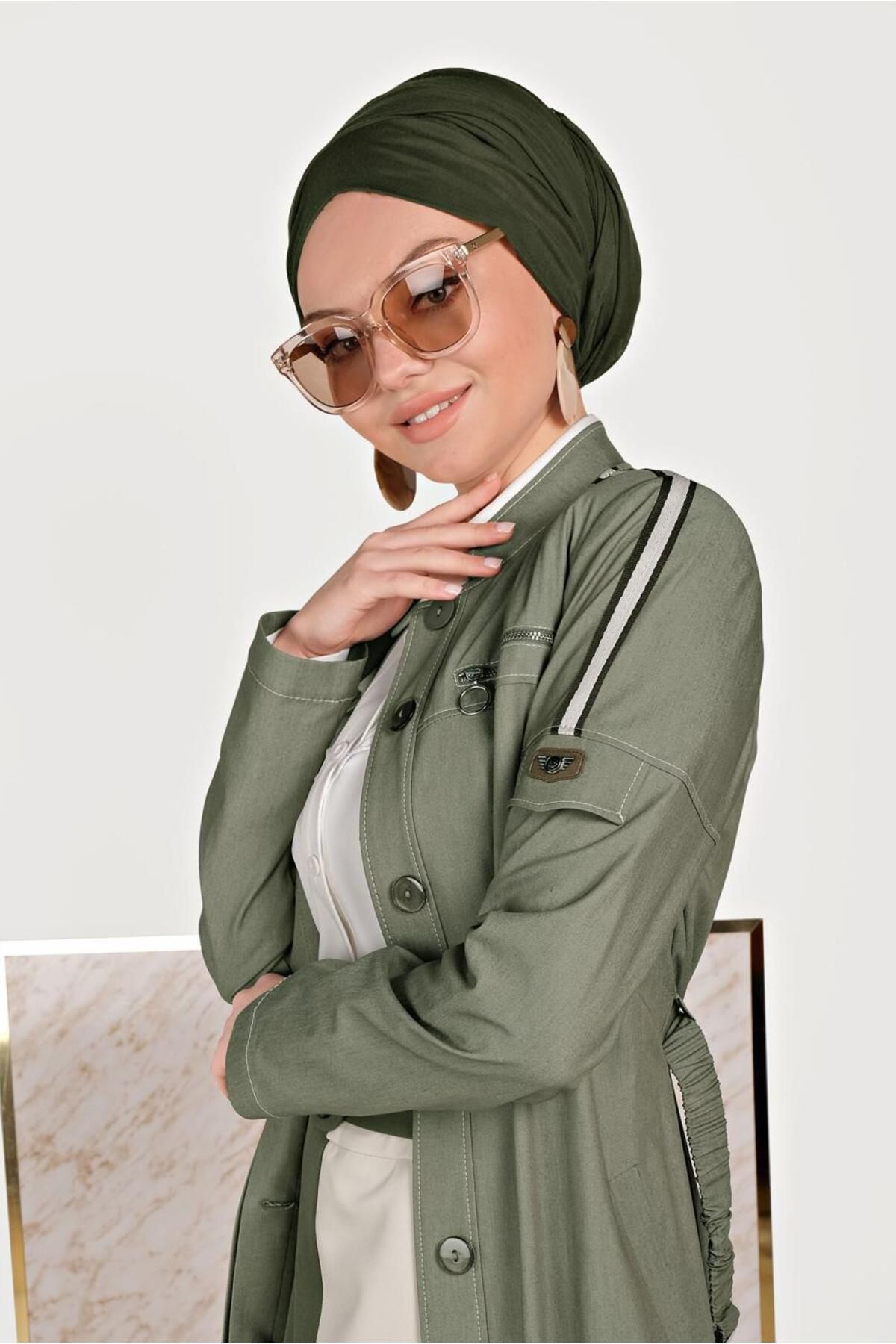 مانتو کمر بند 10157 Alvina