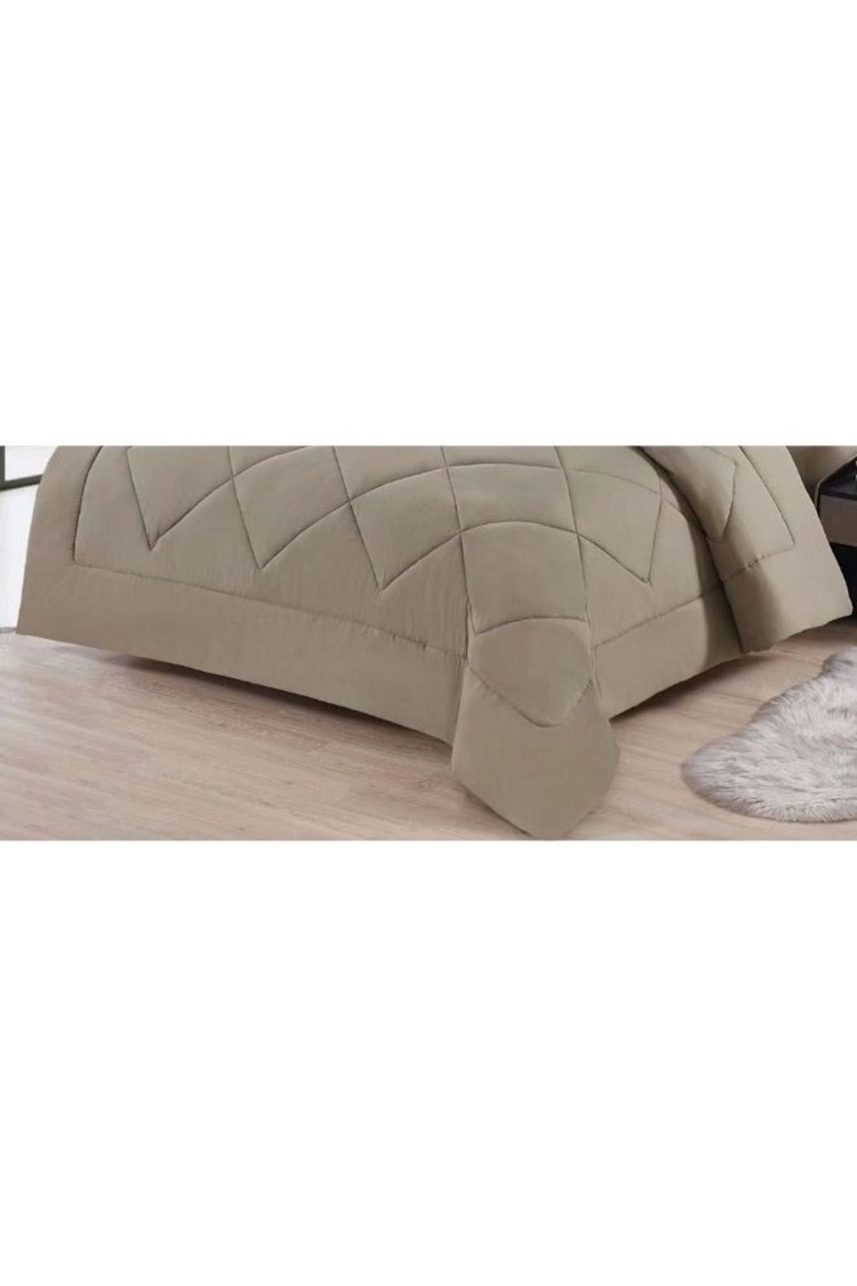 smart home-Plain Duvet Set For Two Sides System Bedspread Consisting Of 6 Pieces, Microfiber 100% 3