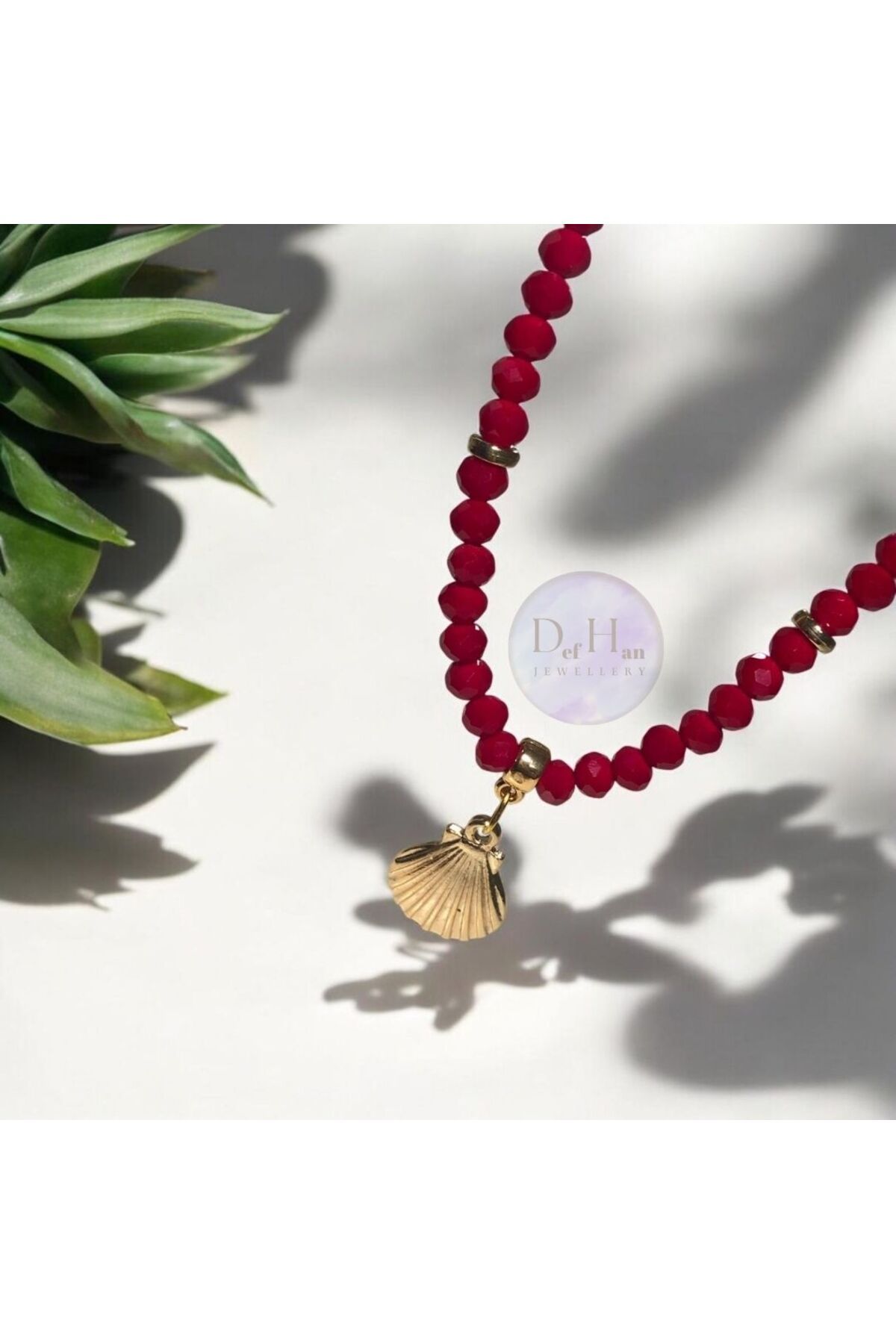 DefHanJewellery Kristal Boncuk El Yapımı Kolye