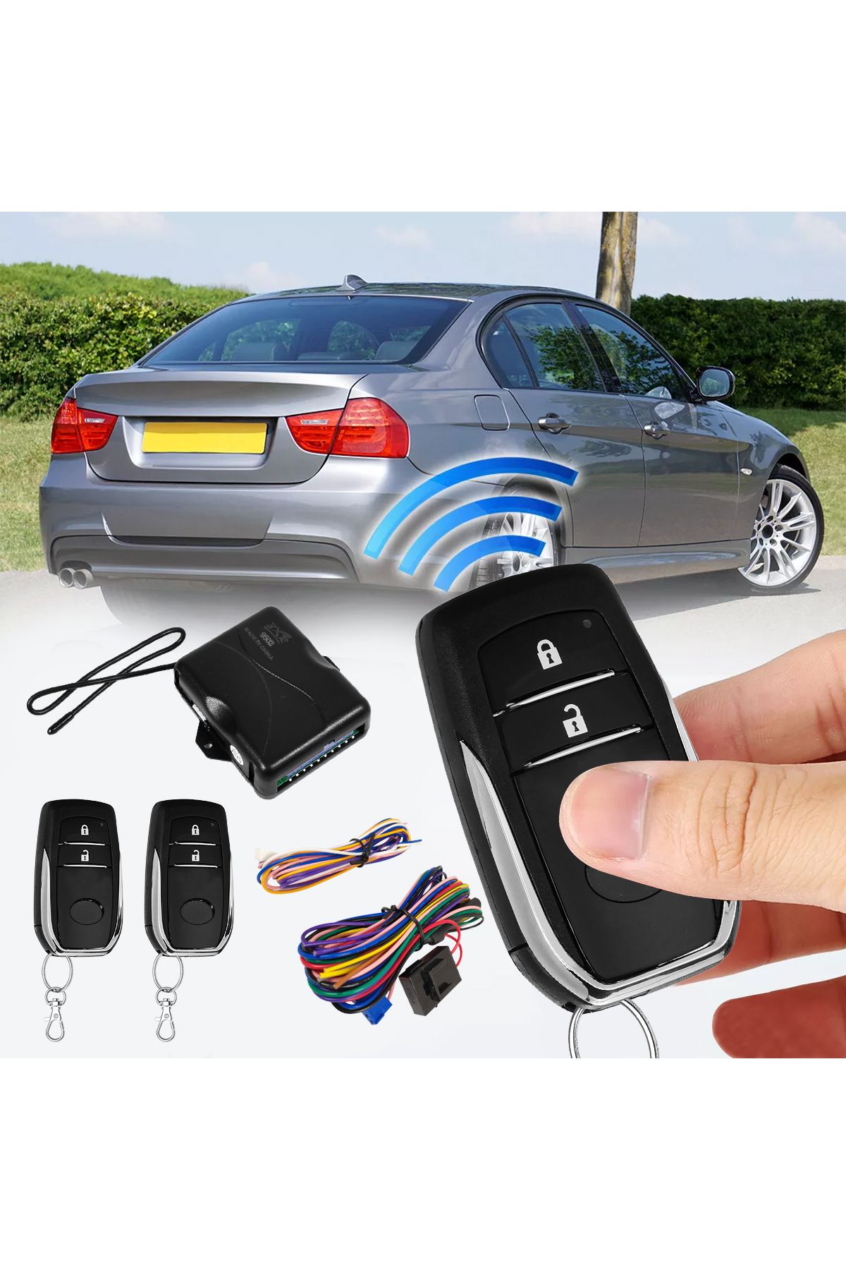 3XR-Universal Remote Keyless Entry System with Central Door Locking, Trunk Release, and Car Locator 5