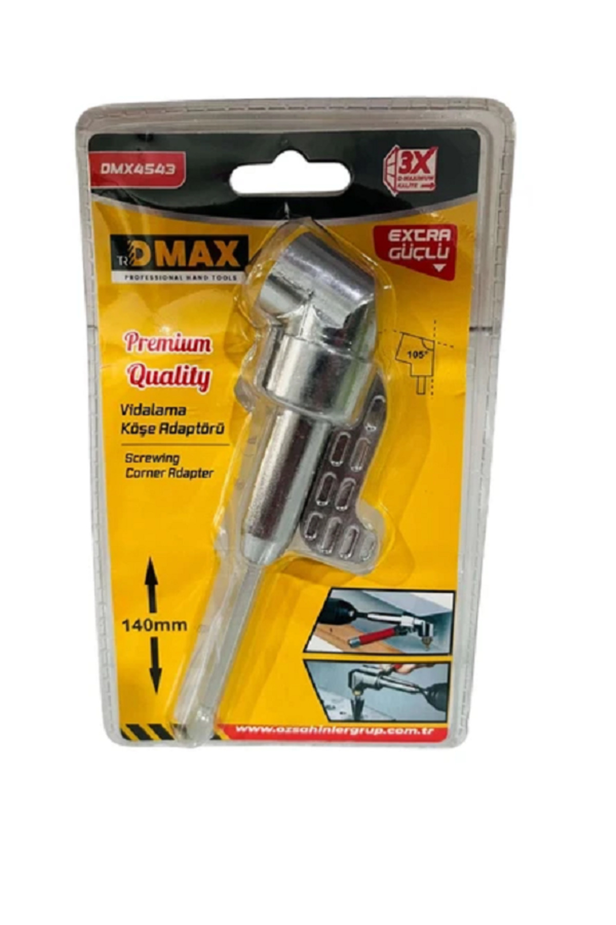 メガLD4枚セット DMAX VİDALAMA KÖŞE ADAPTÖRÜ 140 MM EXTRA GÜÇLÜ MODEL 105 DERECE