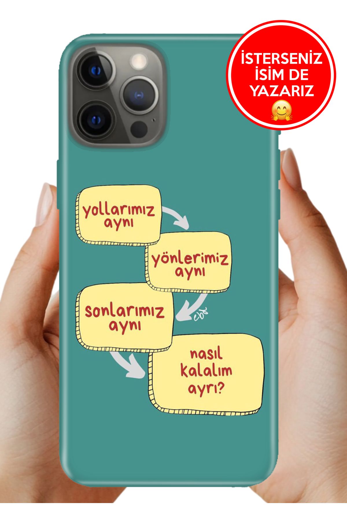 Cekuonline iPhone 12 Pro Max 6.7 5G Kılıf Cekuform Desenli Art Silikon Biz Aynıyız