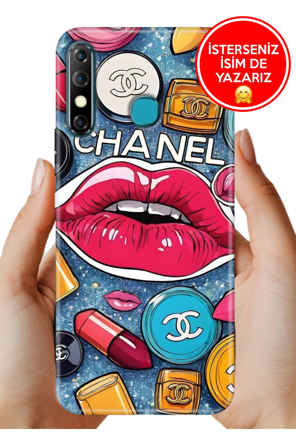 Cekuonline İnfinix Hot 8 Kılıf Kamera Koruma Vip-Seri Esnek Silikon ModaChanel