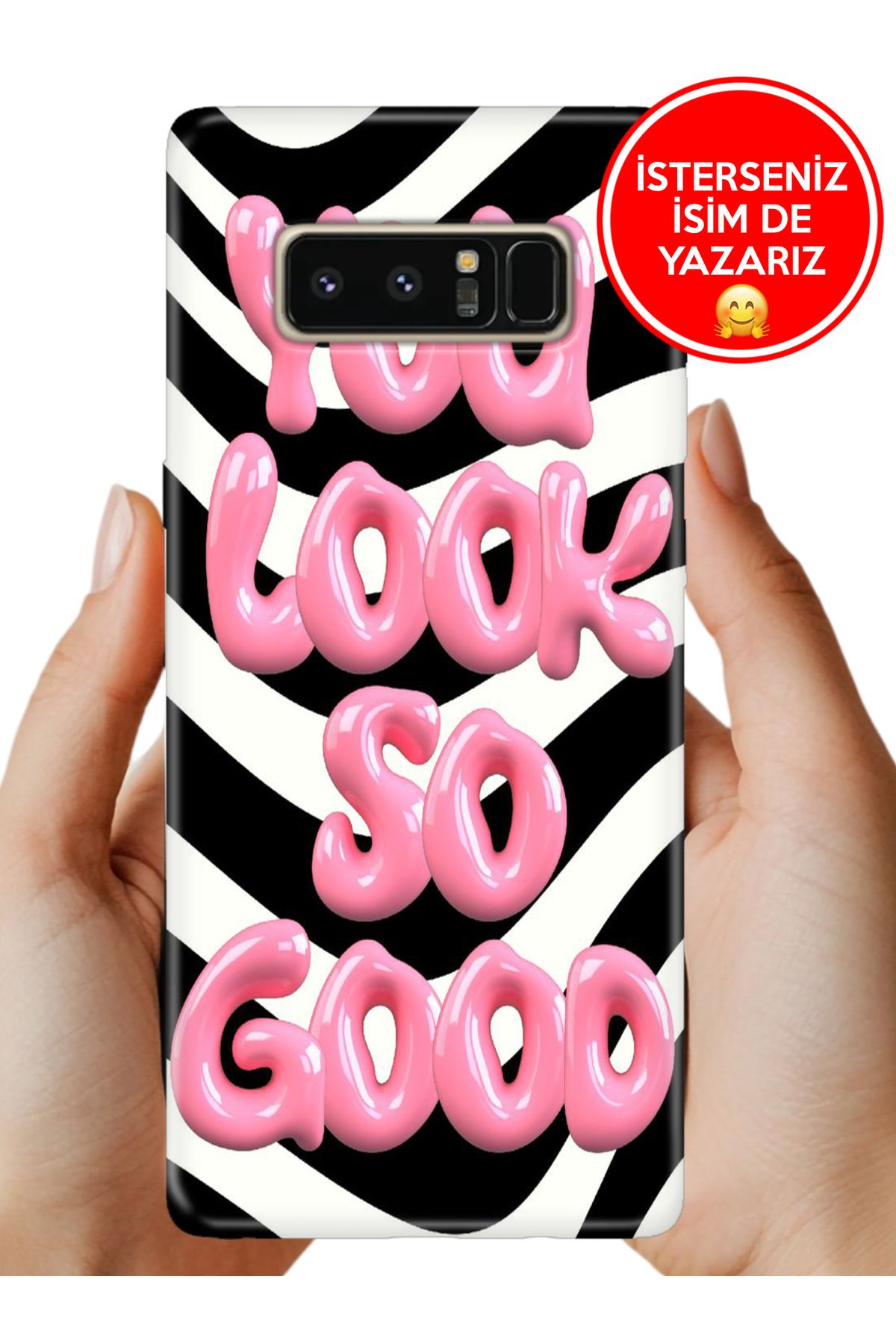 Cekuonline Galaxy Note 8 Kılıf Desenli Baskılı Kamera Korumalı ZRR Silikon You Look So Good