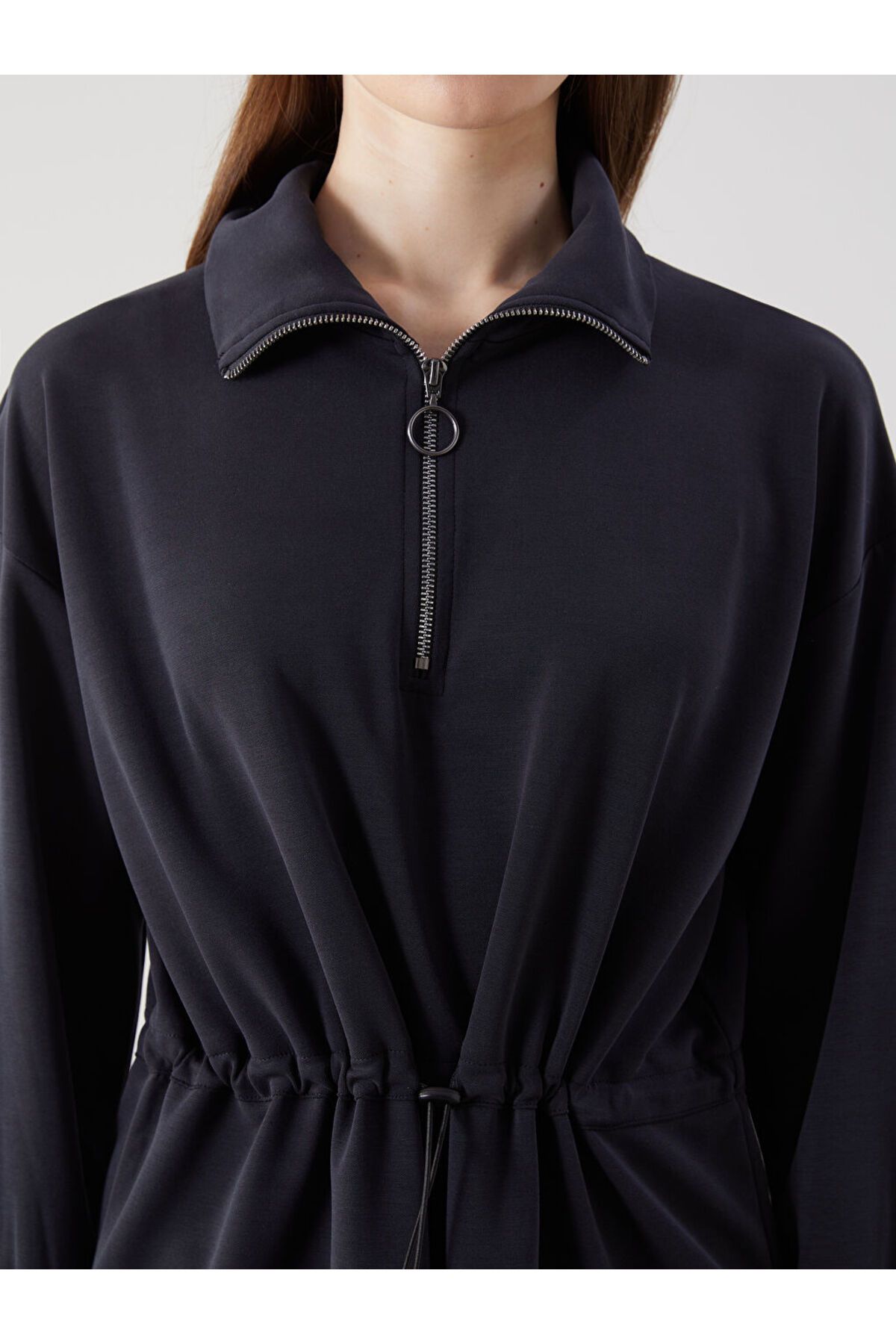 LC Waikiki-LCW Modest Modal Blended Oversize Hanorac pentru femei Tunica 3