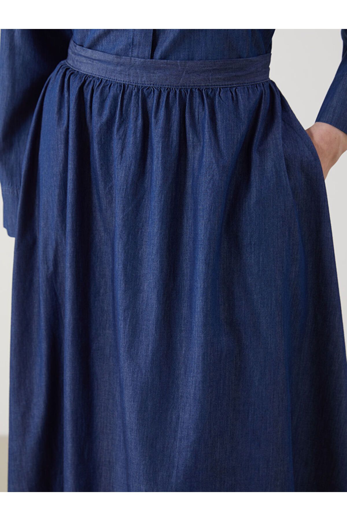 LC Waikiki-Jean Skirt with Zipper at the Waist 3