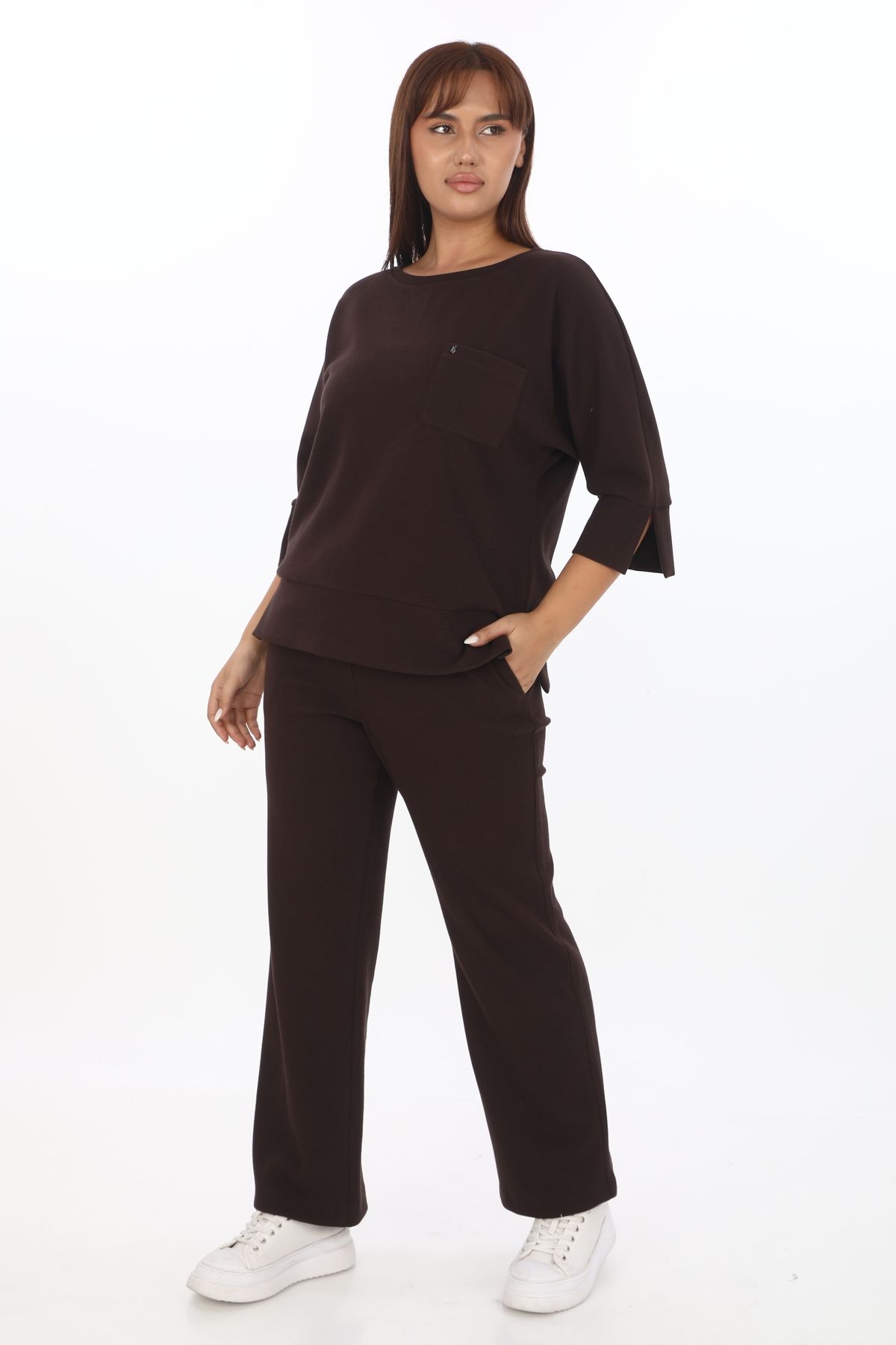 EXİTLİNE-Women's Loose Fitting Red Suit 7