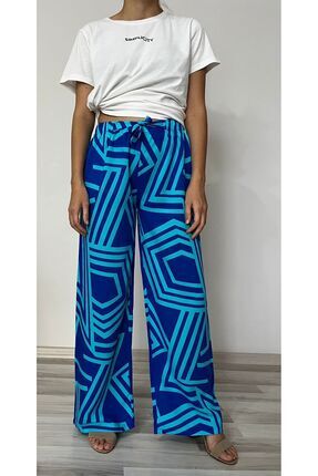 520CK Kadın Viskon Kumaş Pantolon / Yazlık Pantolon