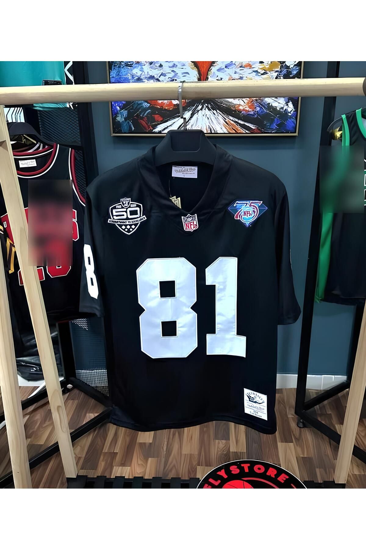 Rang store NFL FORMA AMERİKAN futbolu İTHAL- Tim Brown Oakland Raiders Mitchell & Ness NFL 75. Yıl Dönümü