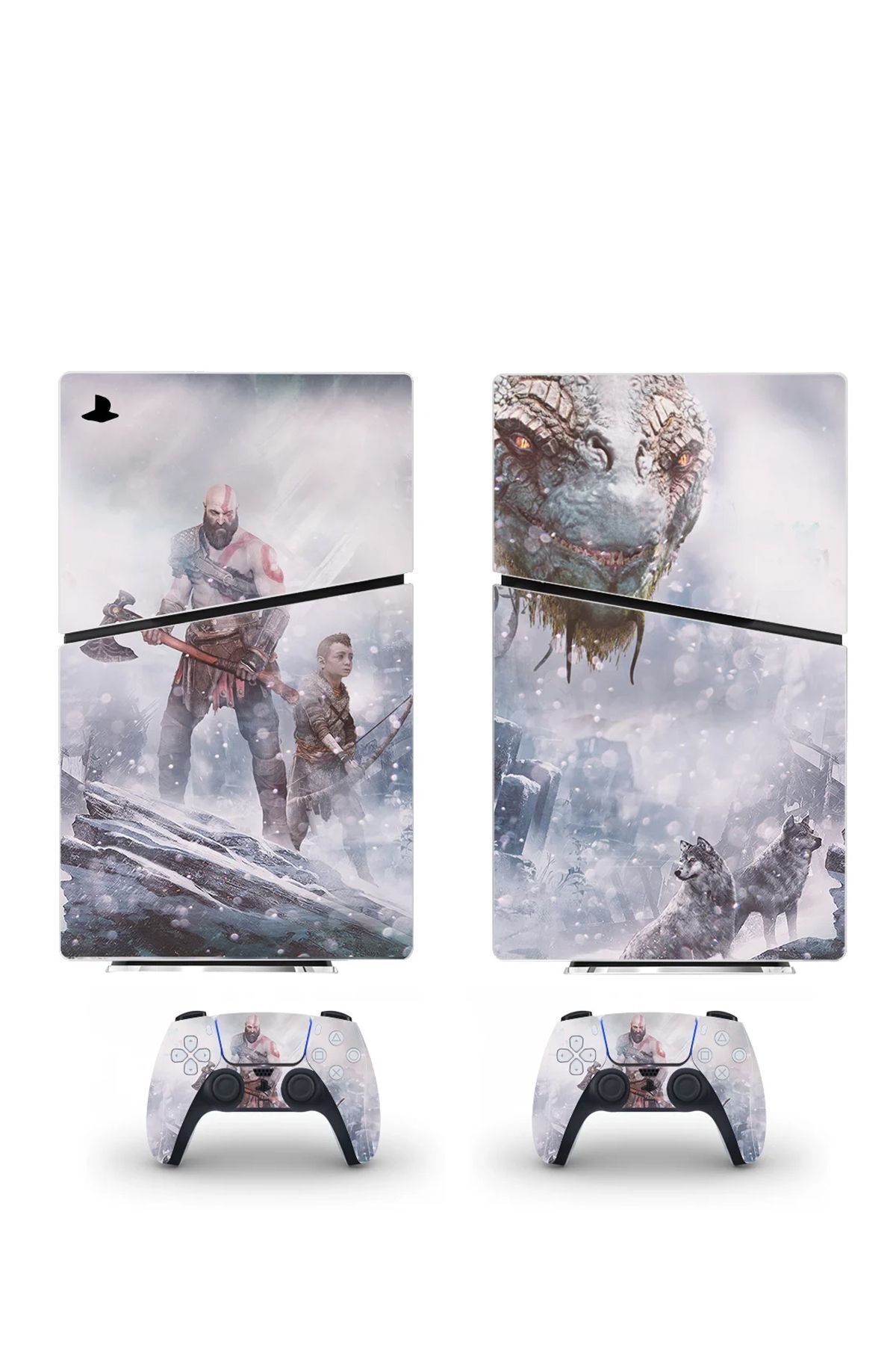 cosy home gift God Of War Playstation 5 Slim Disk Versiyon Sticker Kaplama Seti