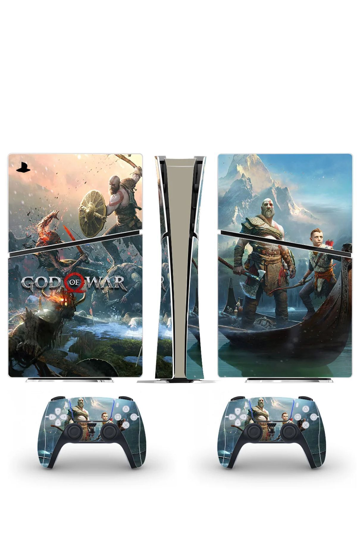 cosy home gift God Of War Playstation 5 Slim Disk Versiyon Sticker Kaplama Seti