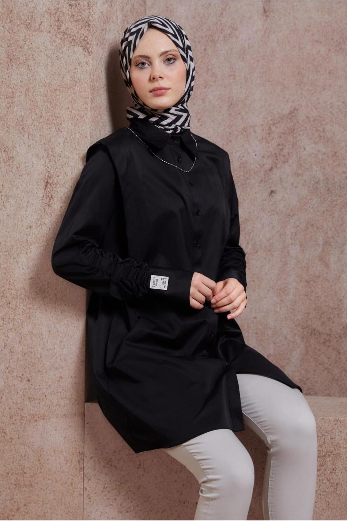 تونیک ساتن طرح دار 44466 Alvina