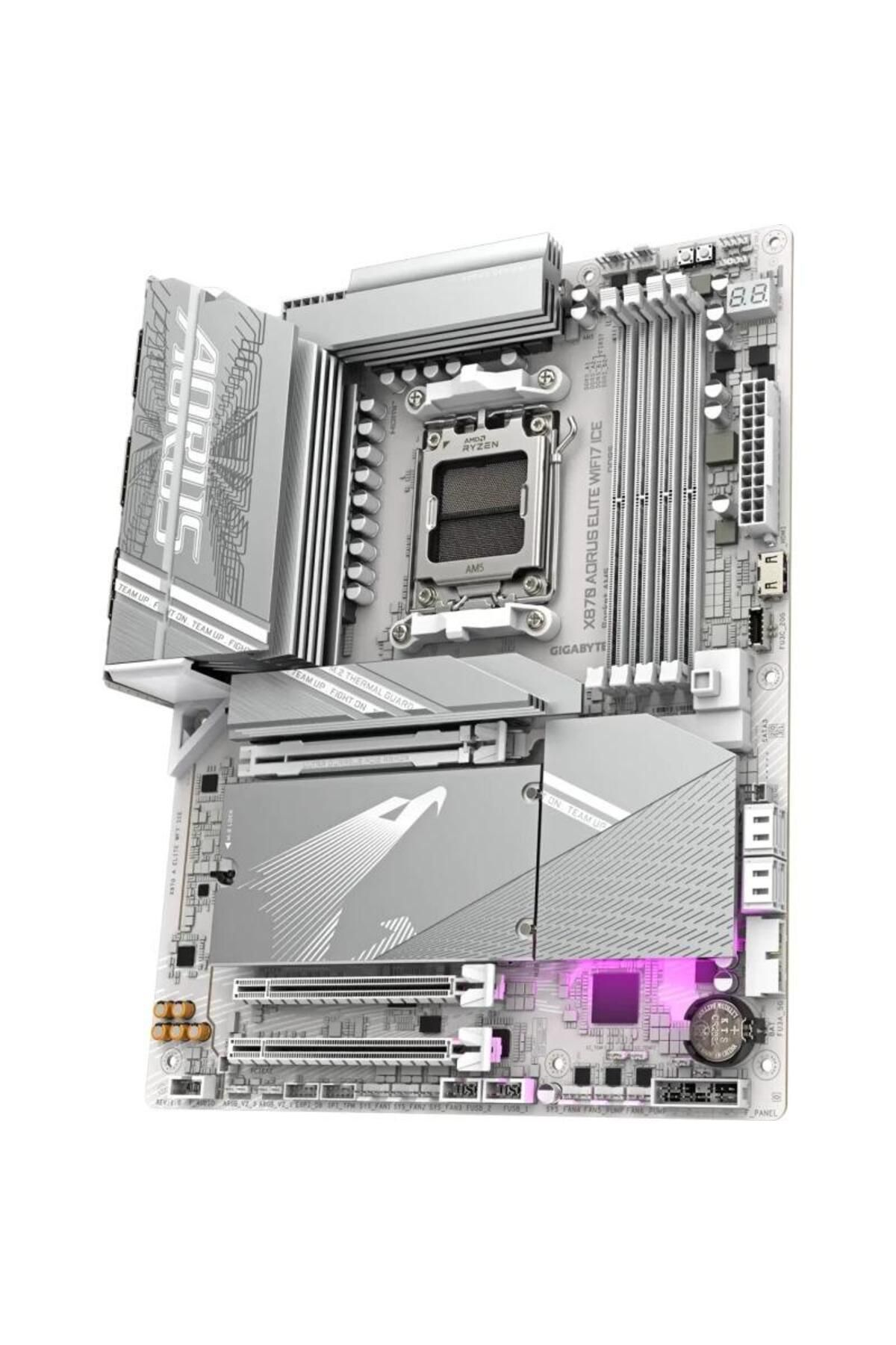 Gigabyte-Placa de baza GIGABYTE X870 AORUS ELITE WIFI7 ICE, AMD X870, AM5, ATX, DDR5 4