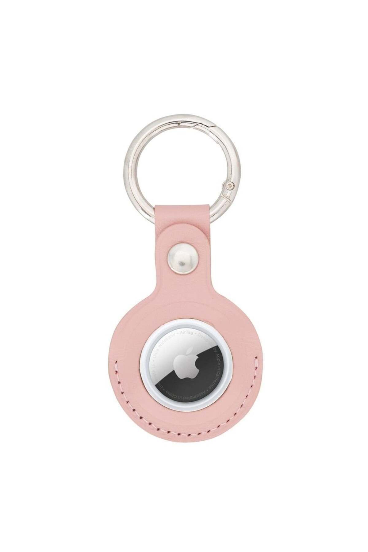 TimeStart Model AirTag Uyumlu Deri Anahtarlık, NU2 Pembe