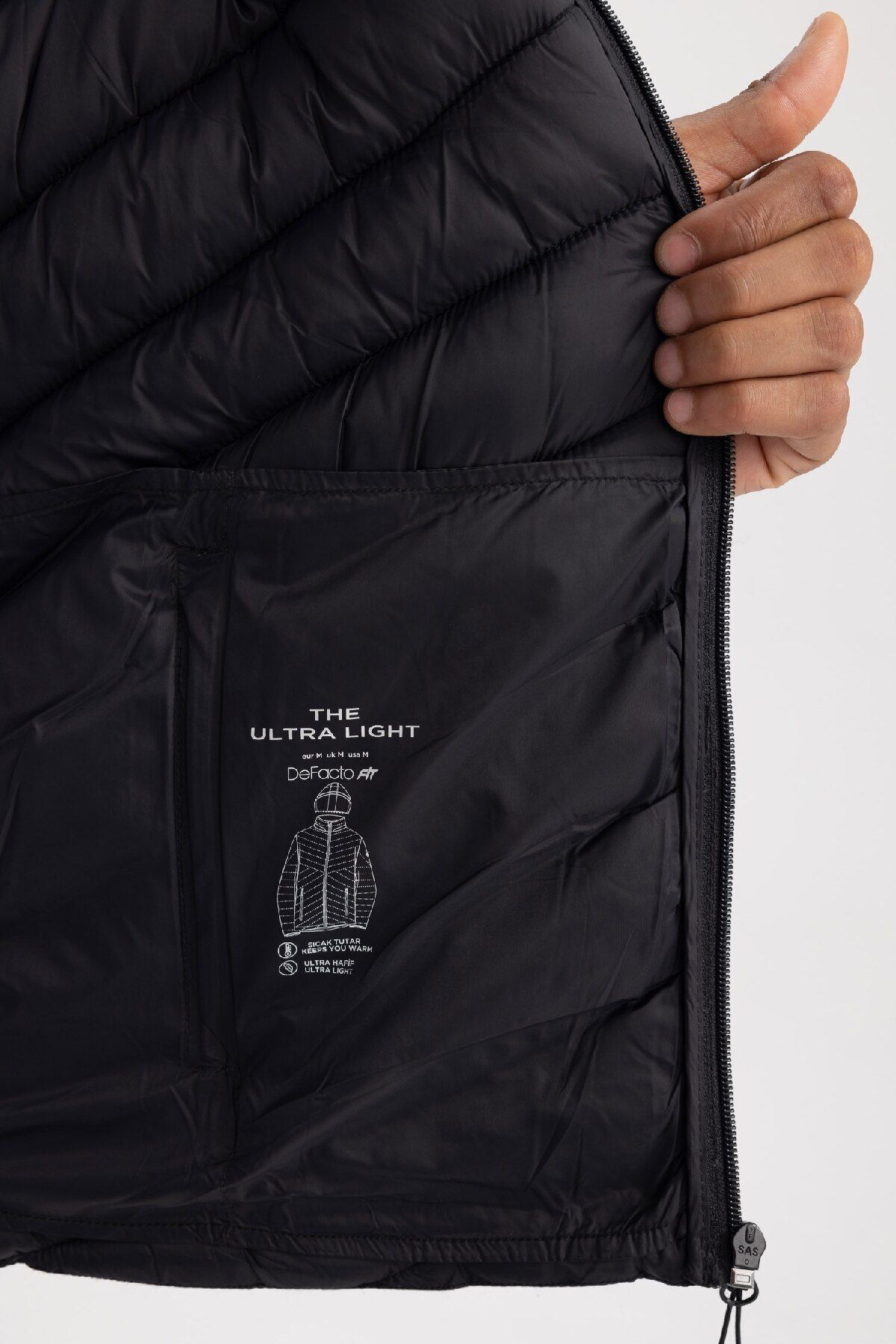 DeFacto-Jachetă pufă cu glugă Fit Water Repellent A3034ax23au 6