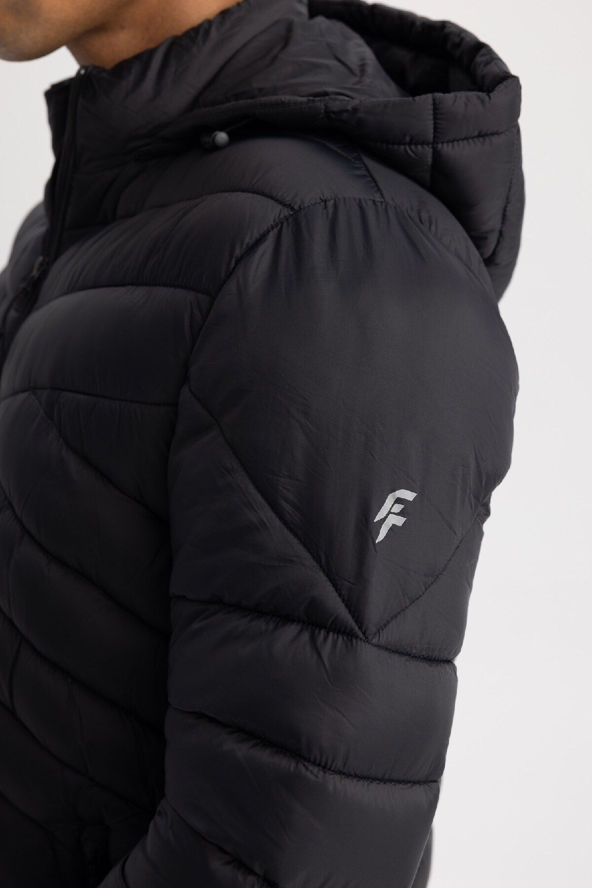 DeFacto-Jachetă pufă cu glugă Fit Water Repellent A3034ax23au 7