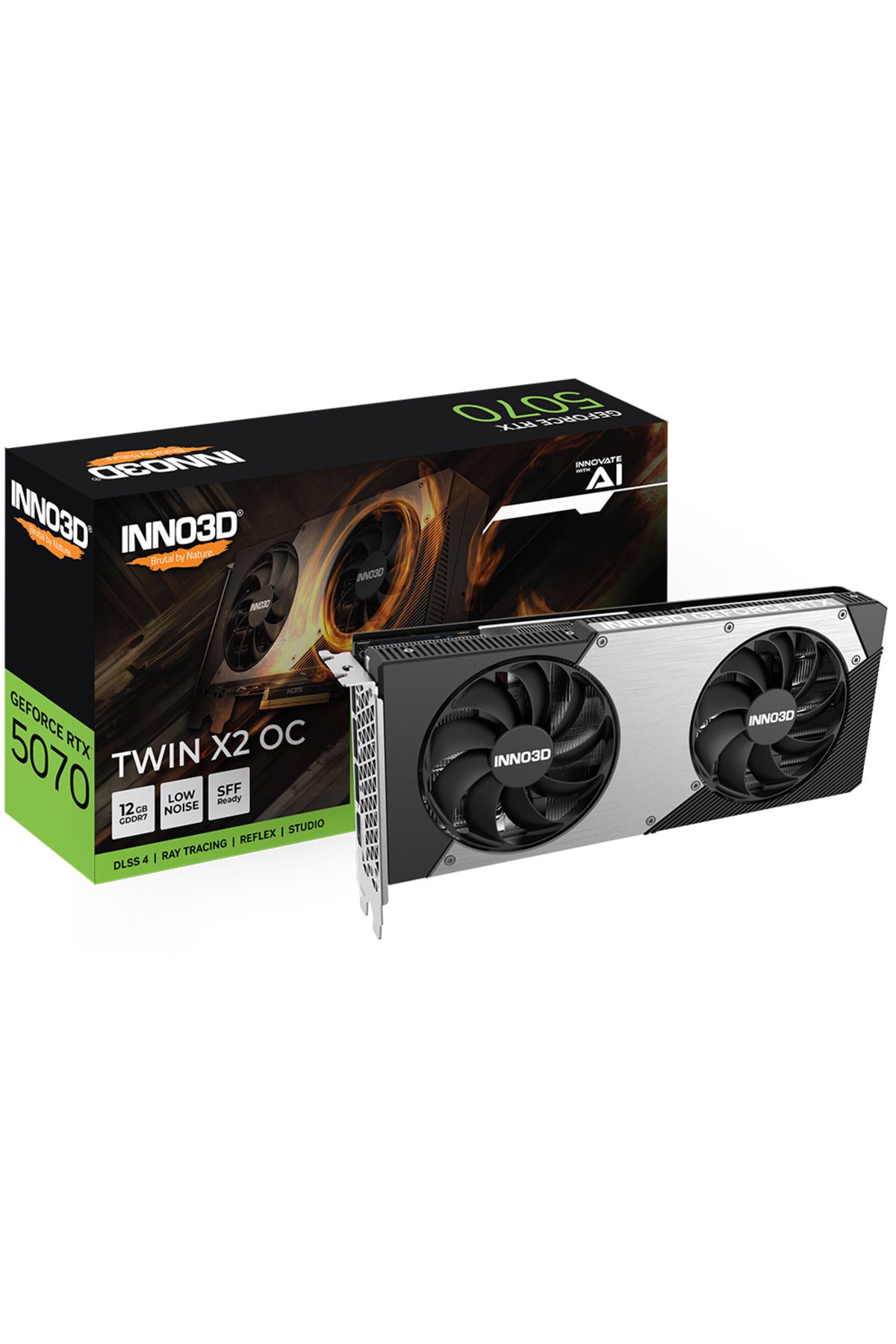 INNO3D-Placa video INNO3D GeForce RTX 5070 TWIN X2 OC 12GB GDDR7 192-bit 2