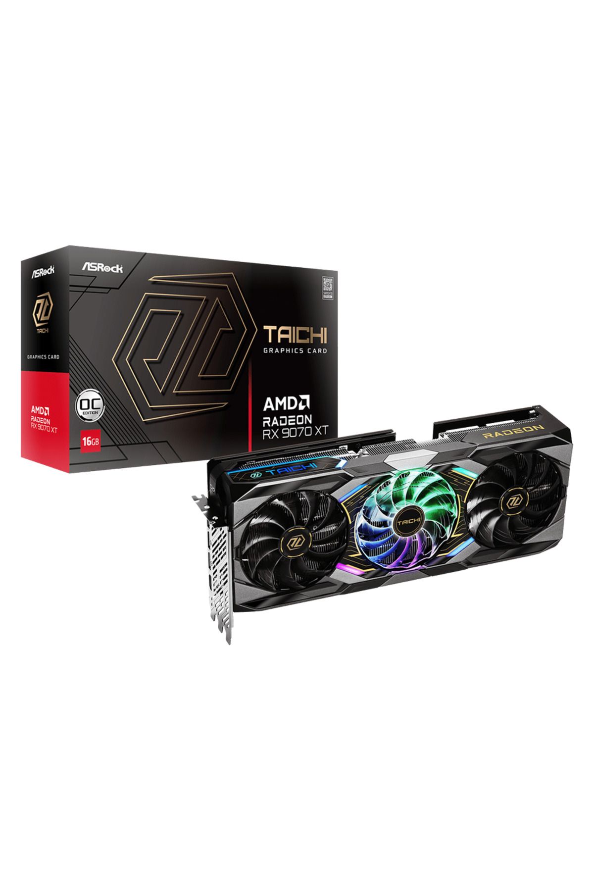 ASROCK-Placa video ASRock AMD Radeon RX 9070 XT Taichi OC, 16GB, GDDR6, 256-bit 2