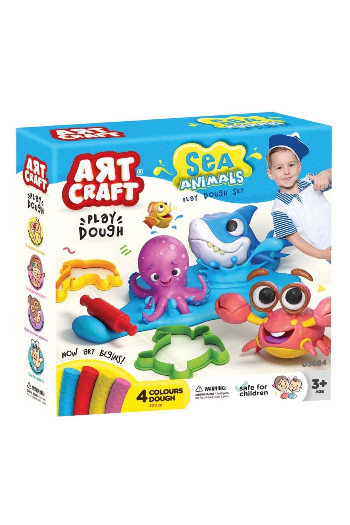 TimeStart Art Craft Deniz Hayvanları Oyun Hamuru Seti 13 Parça