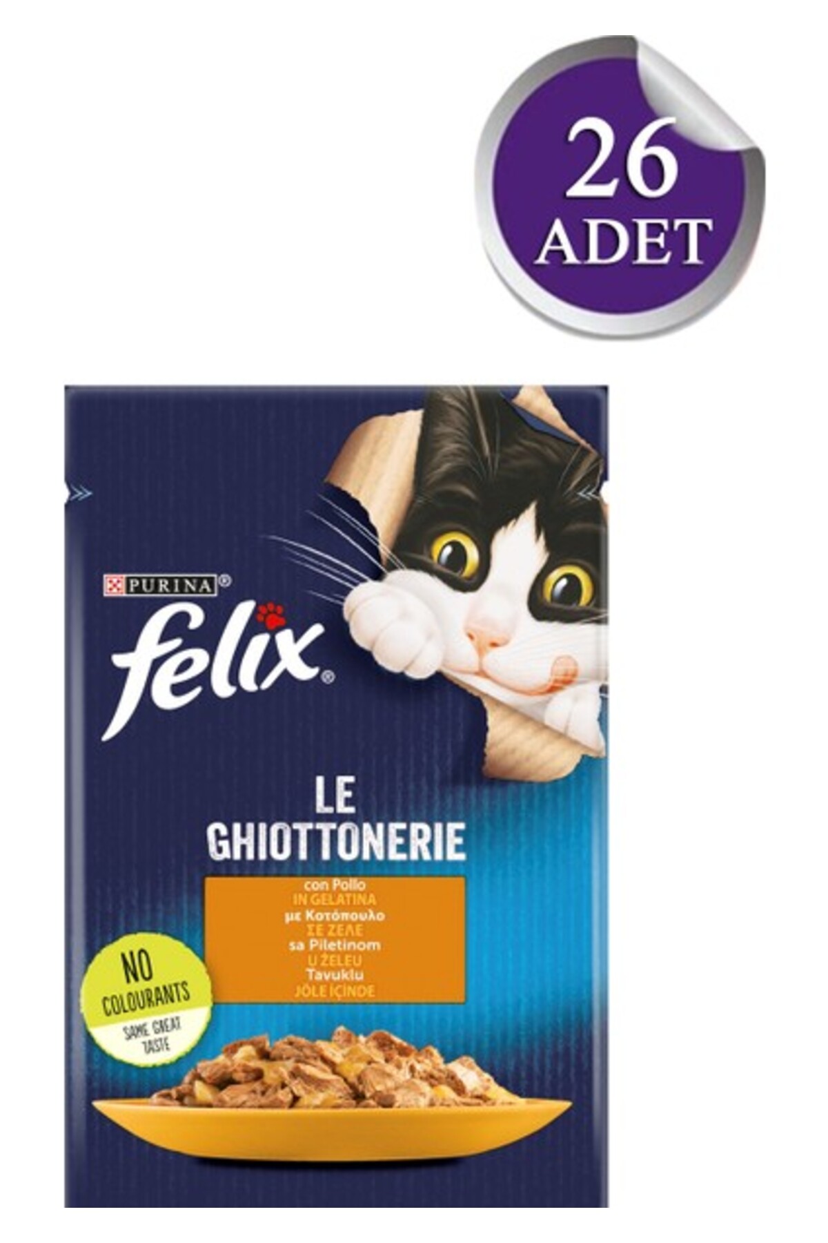 Purina Felix Tavuklu Yetişkin Kedi Yaş Mama 26 x 85 gr