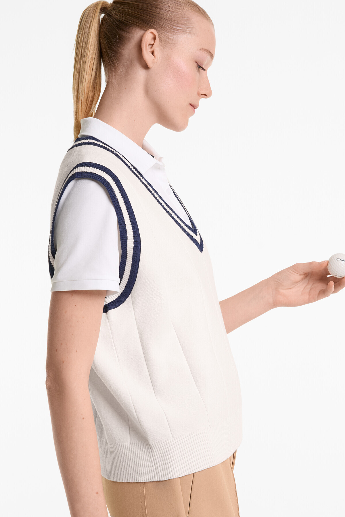 Oysho-Contrast trim knit gilet 6