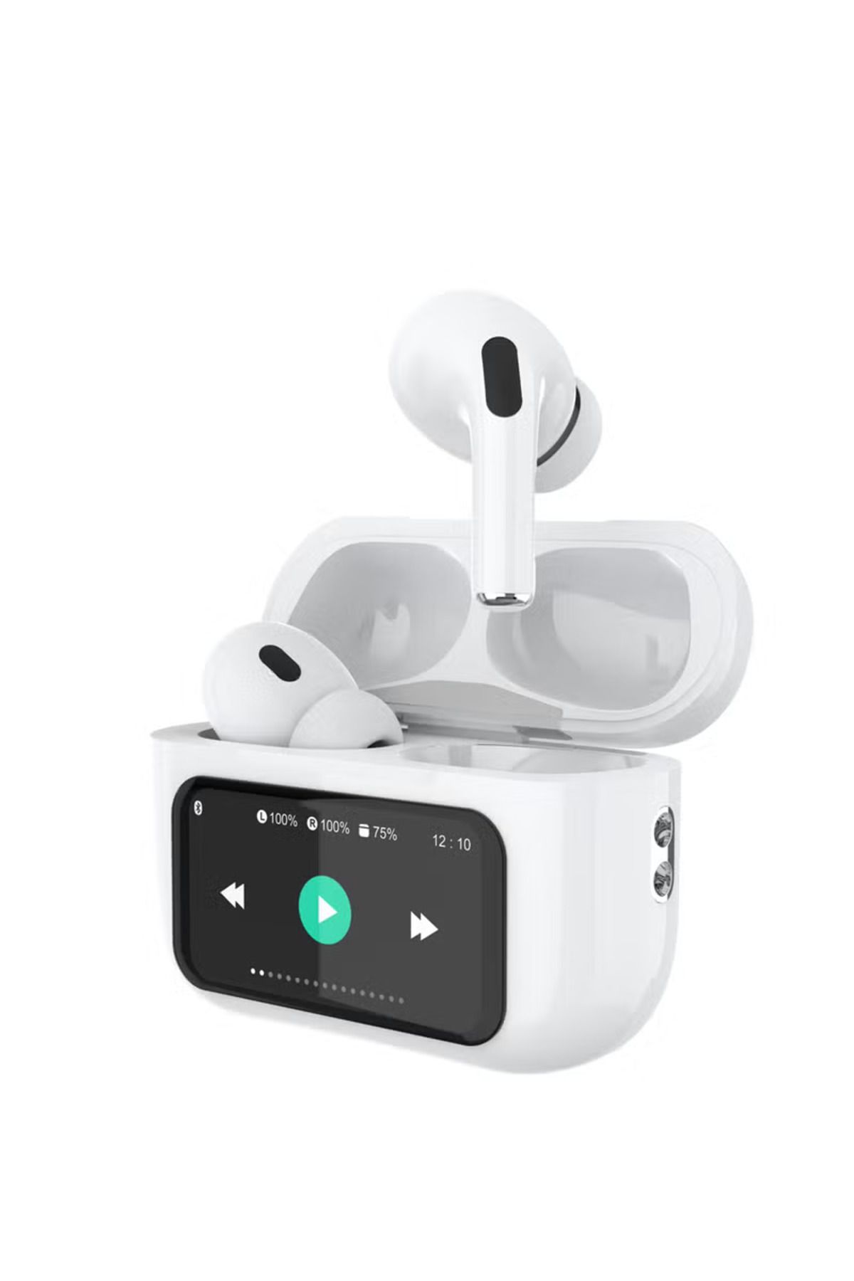 Generic-W&O 2 Touch Screen Wireless In-Ear Active Noise Cancelling TWS Earbuds, White 1