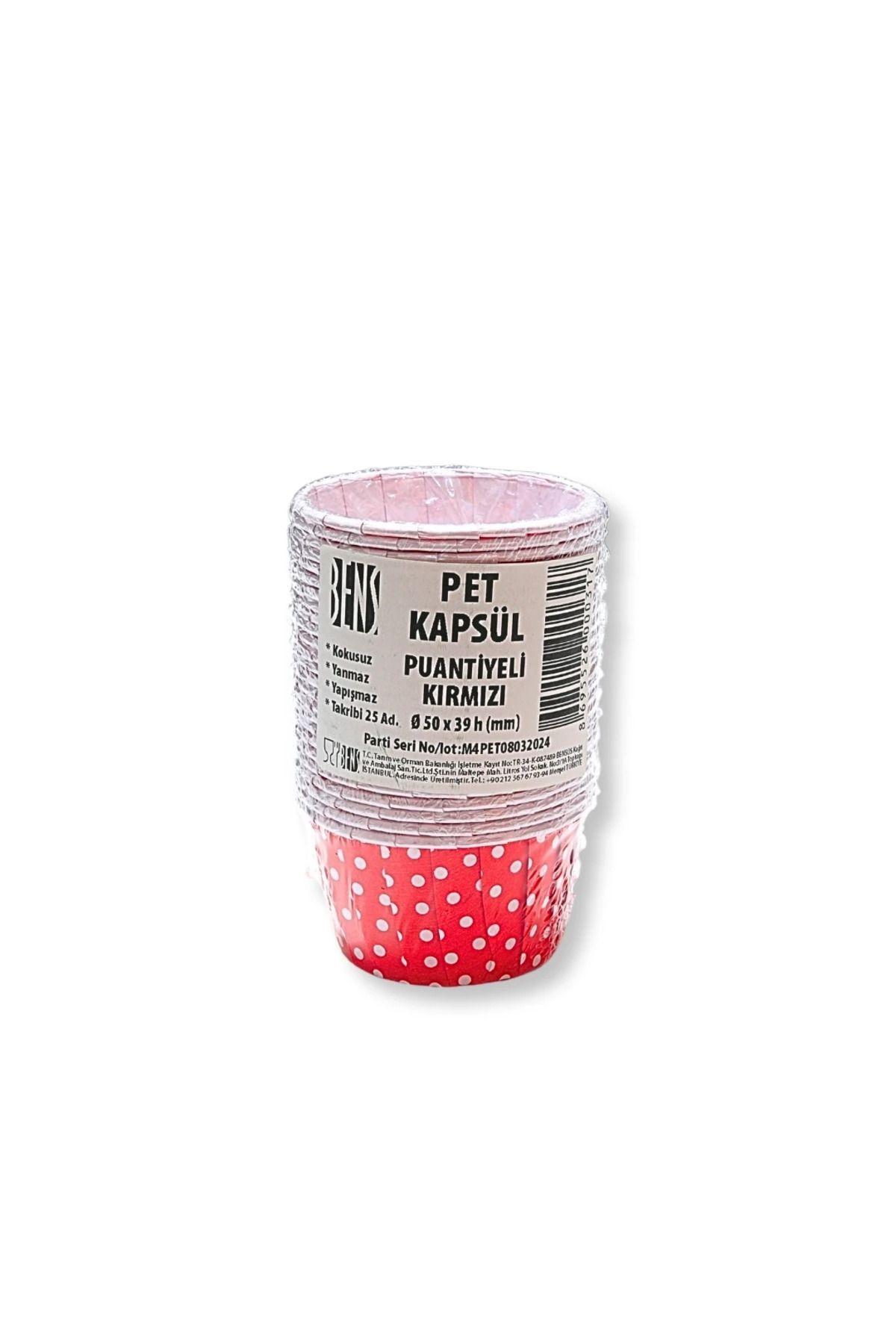 BENS Kapsül Pet Kapsül 25'li Puantiyeli Kırmızı