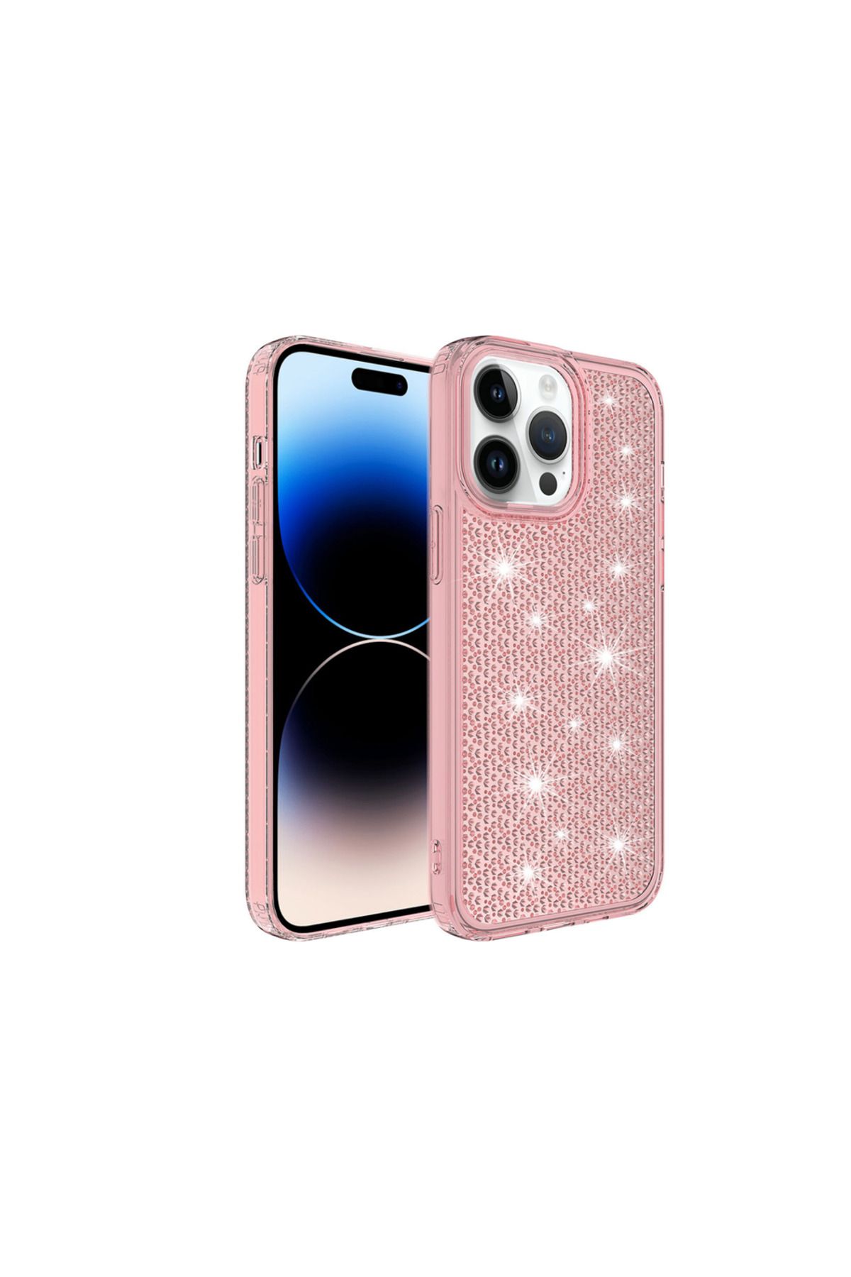 Skygo İPHONE 14 PRO MAX SNOW SİLİKON KAPAK PEMBE