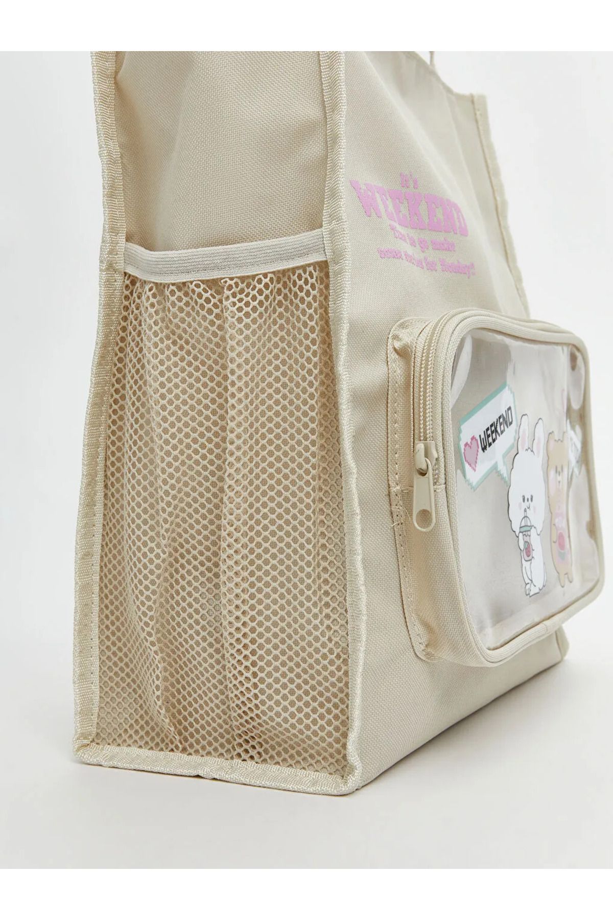 LC Waikiki-Pink Printed Girl's Shoulder Bag - Akrstore- 2