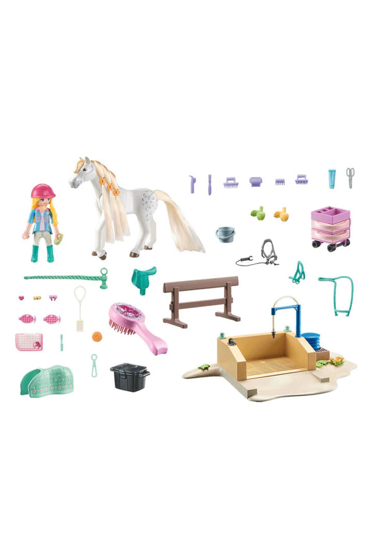 Playmobil-- Laundry with Isabella and the Lioness Horse 6