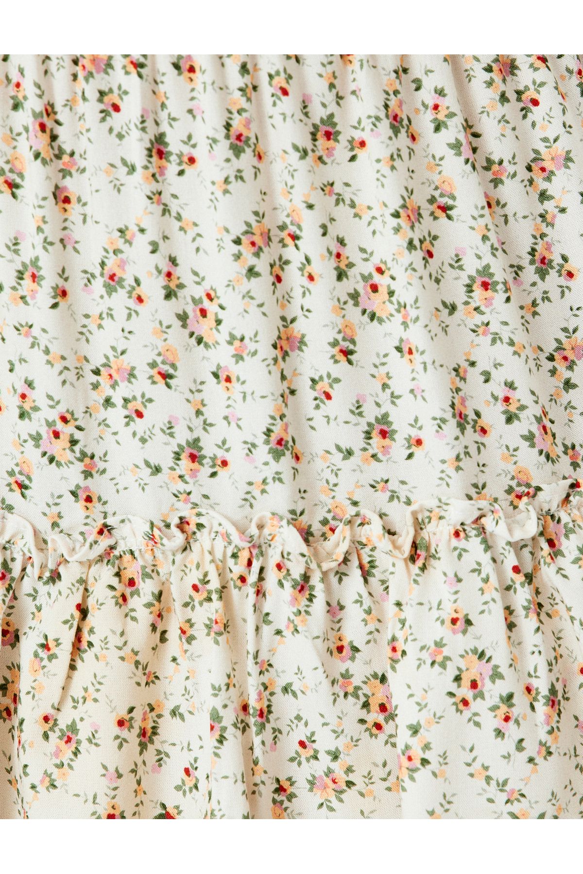 Koton-New Season Viscose Layered Flounce Floral Mini Skirt 6