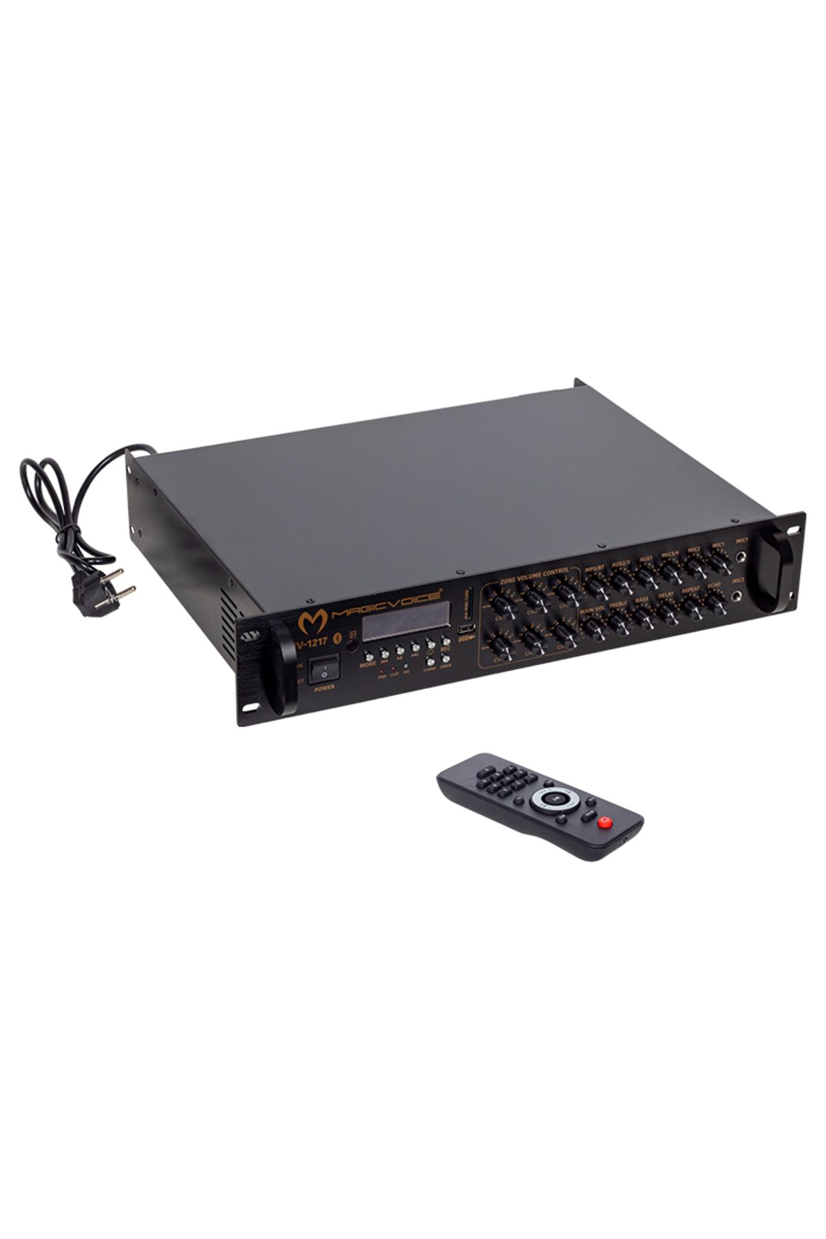 Findit MAGI CVOICE MV-1217 USB BT-UK 6 ZON ANFİ RMS 50W*1CH +4-16-70-100V TRAFOLU-Findit