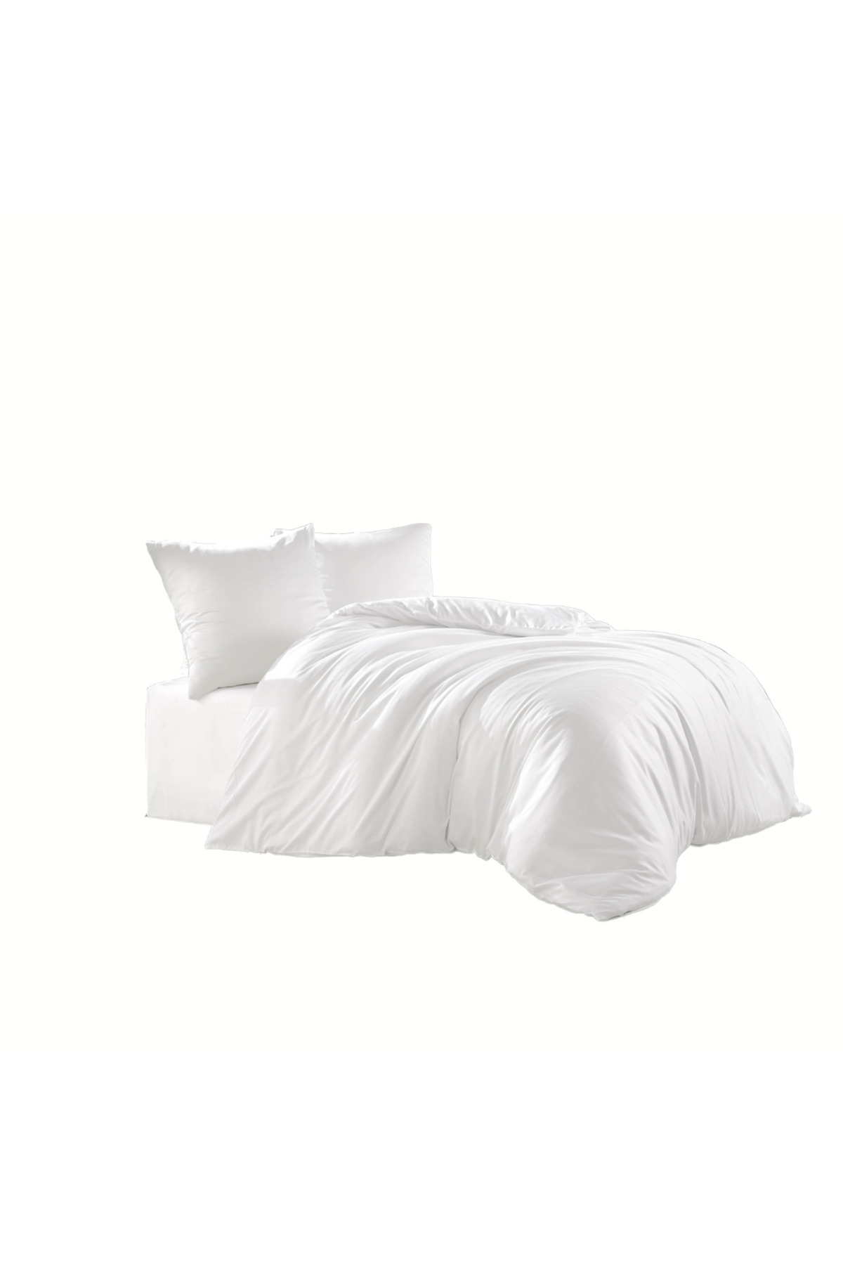 Class Home Collection-Double Bed Linen Set Class Home Collection, 100%Satin Cotton 210TC 6 Pcs Duvet Cover 200x220cm White 3